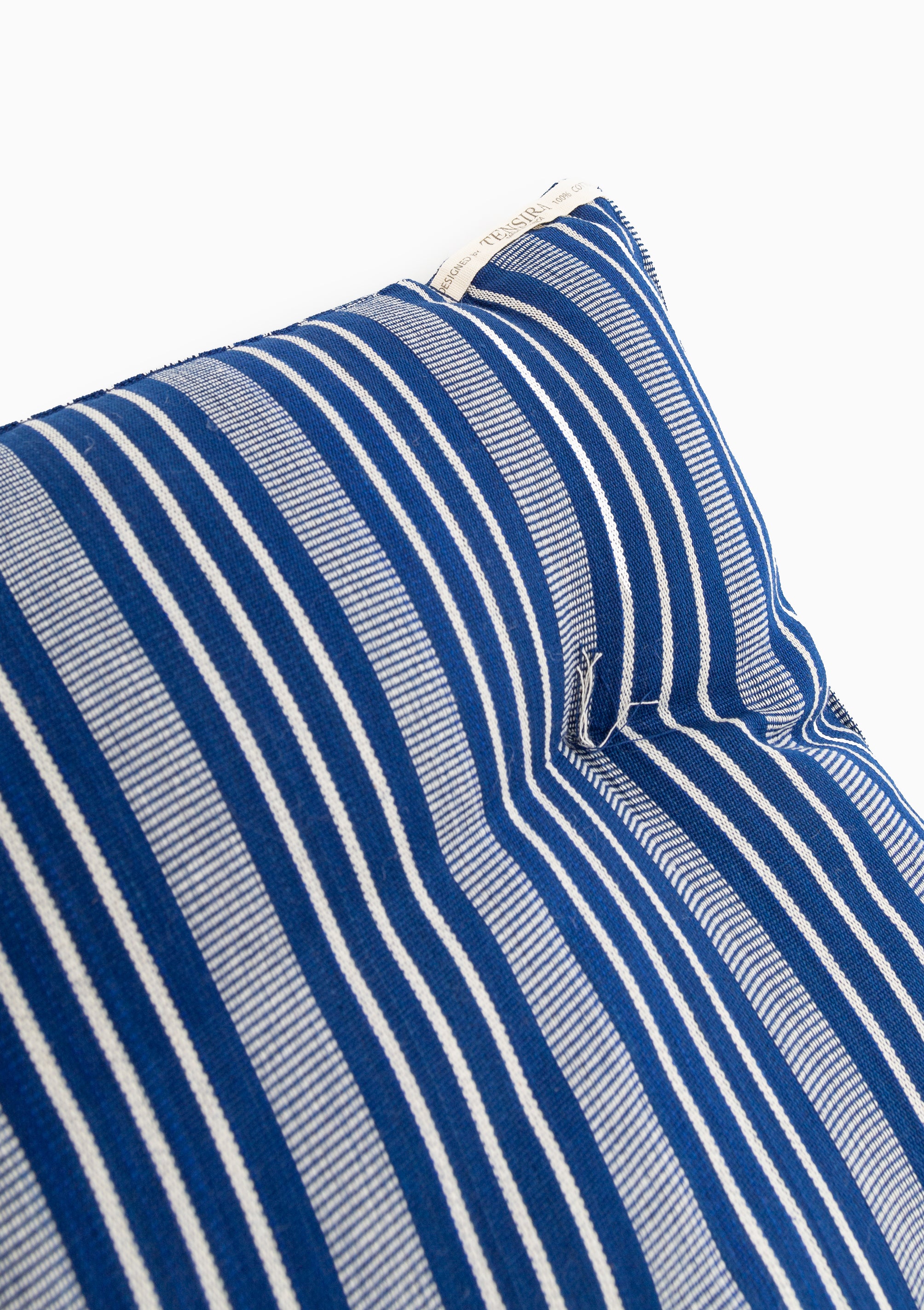 New Small Pet Bed, Navy Quad Stripe | 24" x 33"