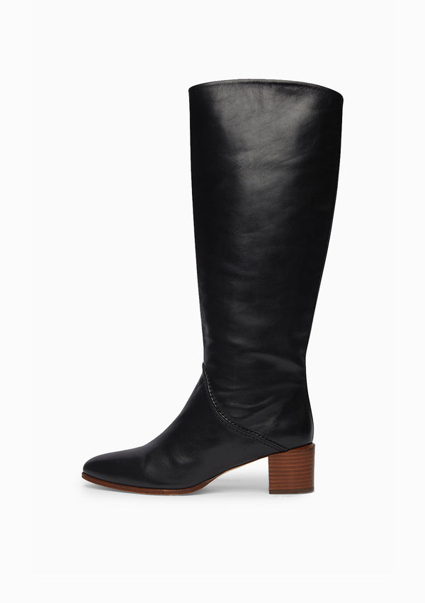 45mm Leather Boot | Noir