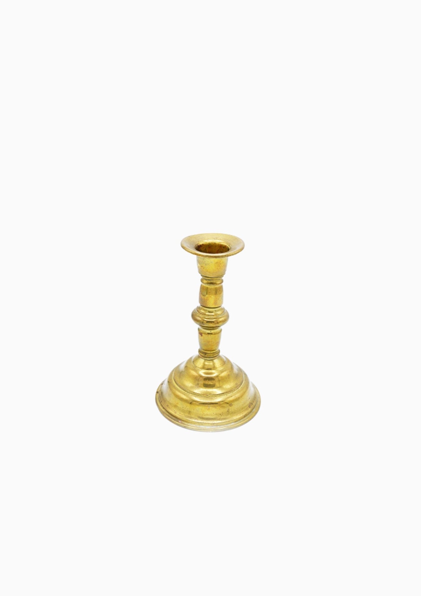 Antique Brass Single Candlestick 5.25". Available at Diani.