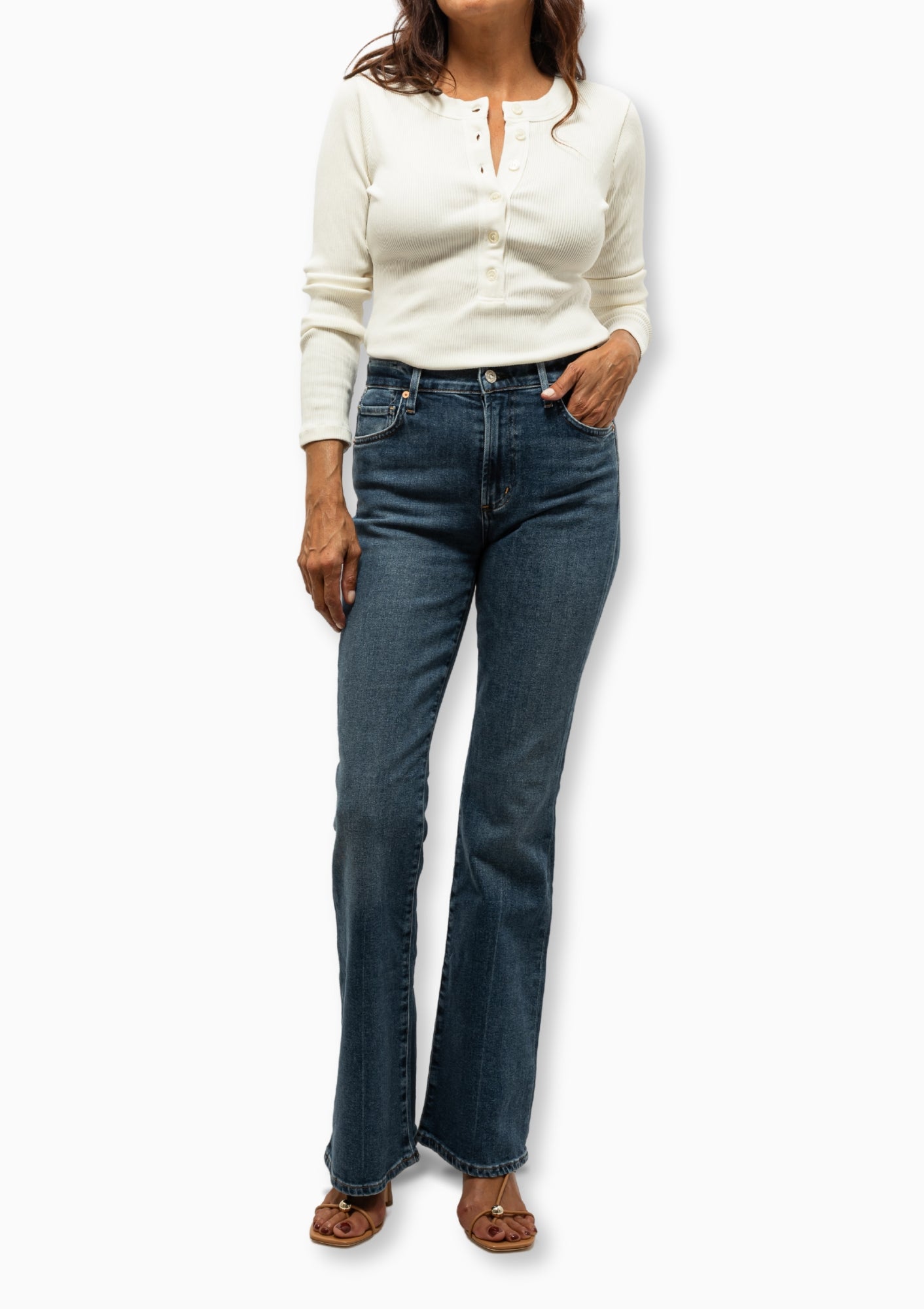 Lilah High Rise Bootcut 32.5" | Abalone
