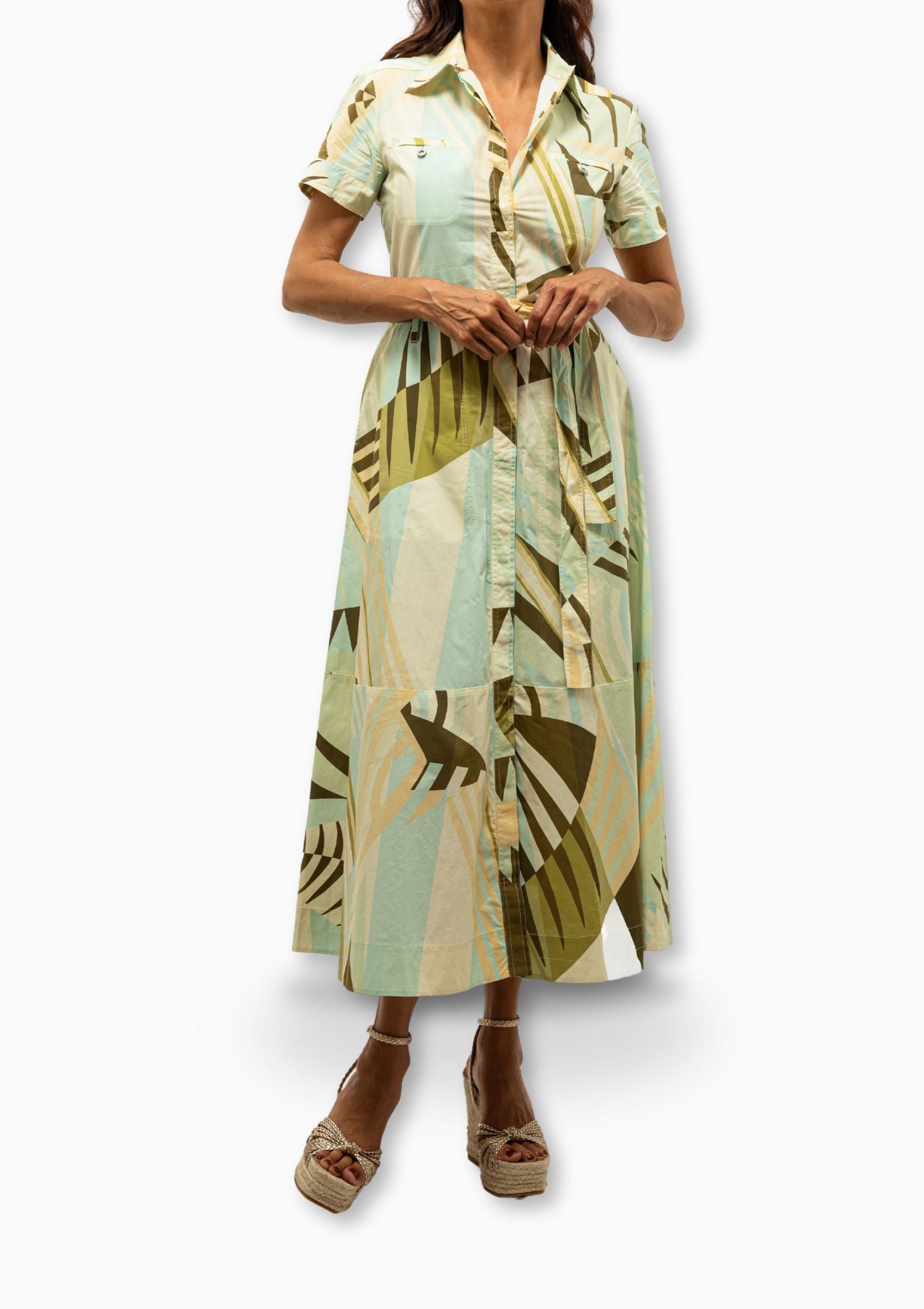 Giselle Dress In Pagoda Print | Green