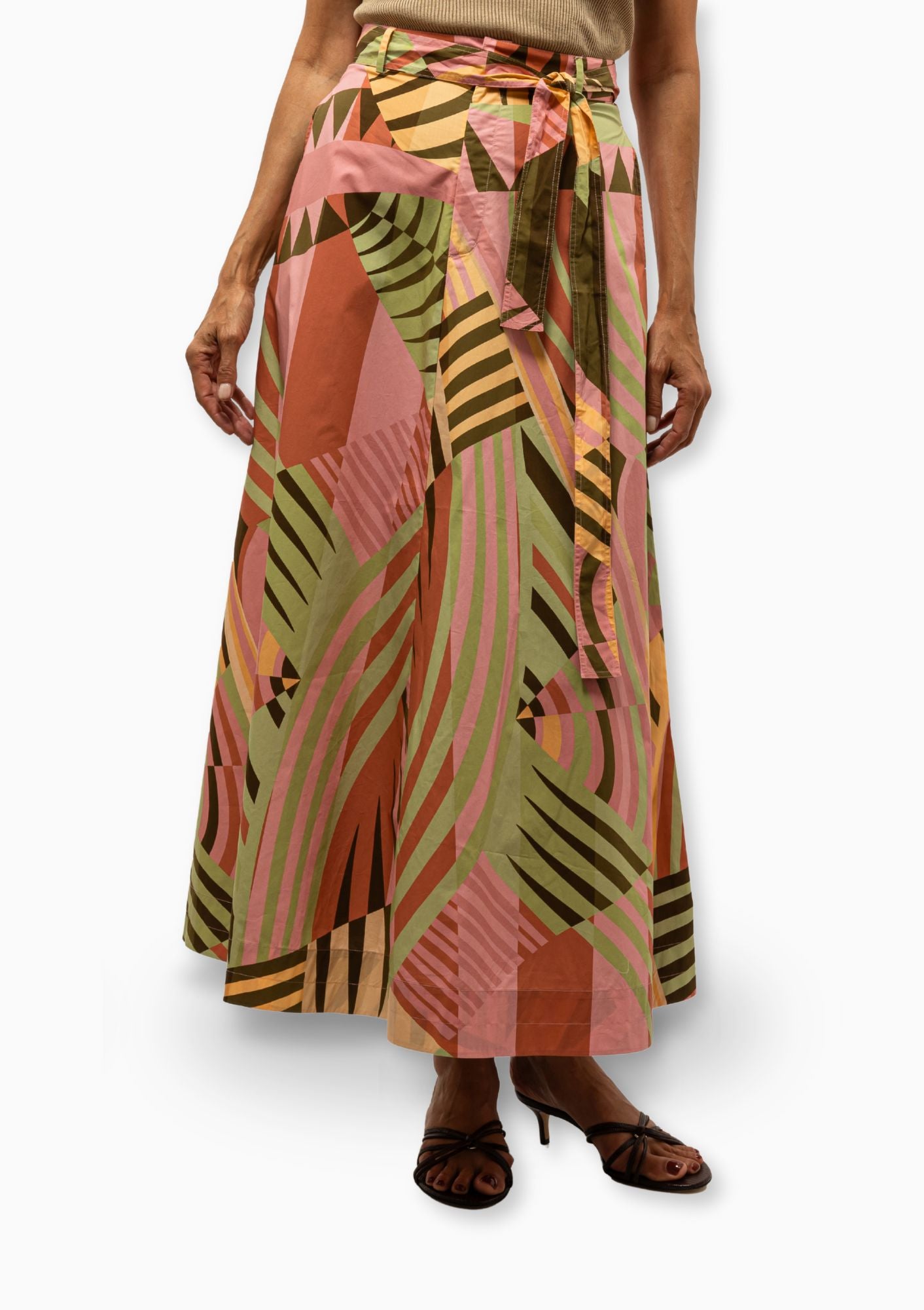 Lucrezia Skirt In Pagoda Print | Pink