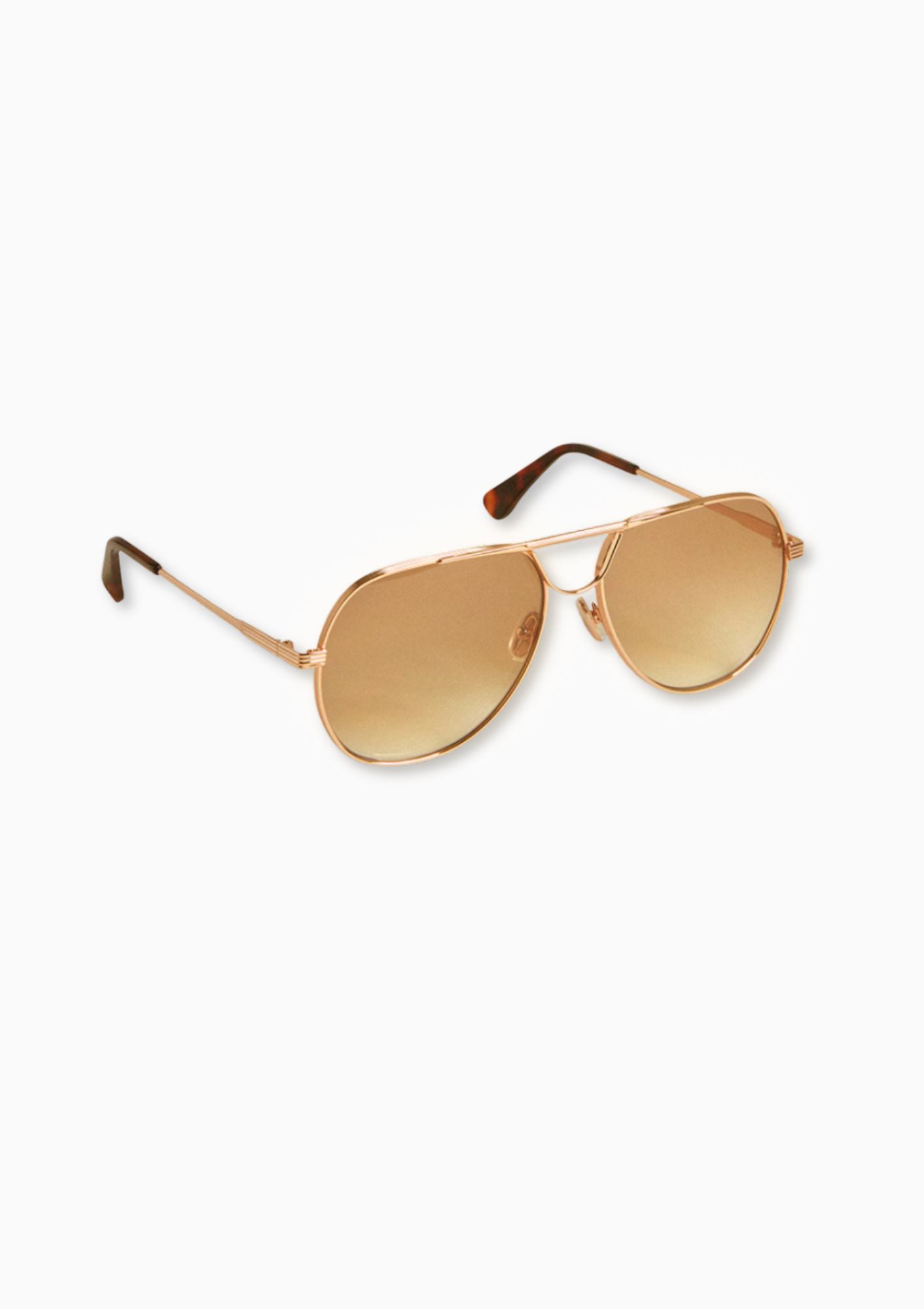 Carter Aviator Style Sunglasses | Rose Gold/Honey
