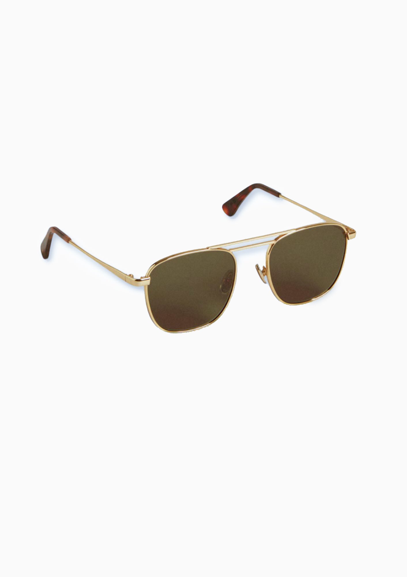 Roger Aviator Style Sunglasses | Gold/Green
