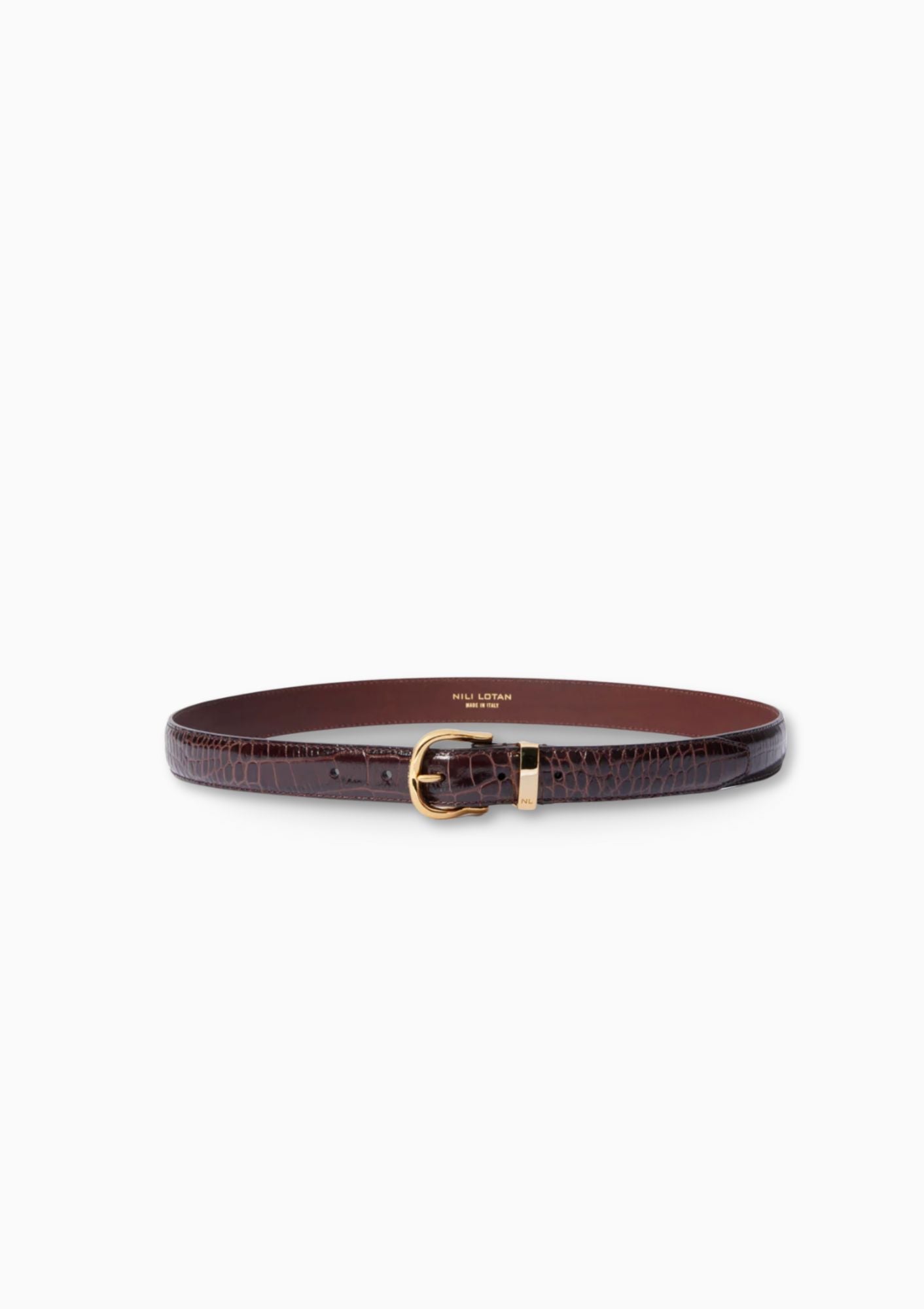 Louise Belt | Dark Brown/Shiny Brass