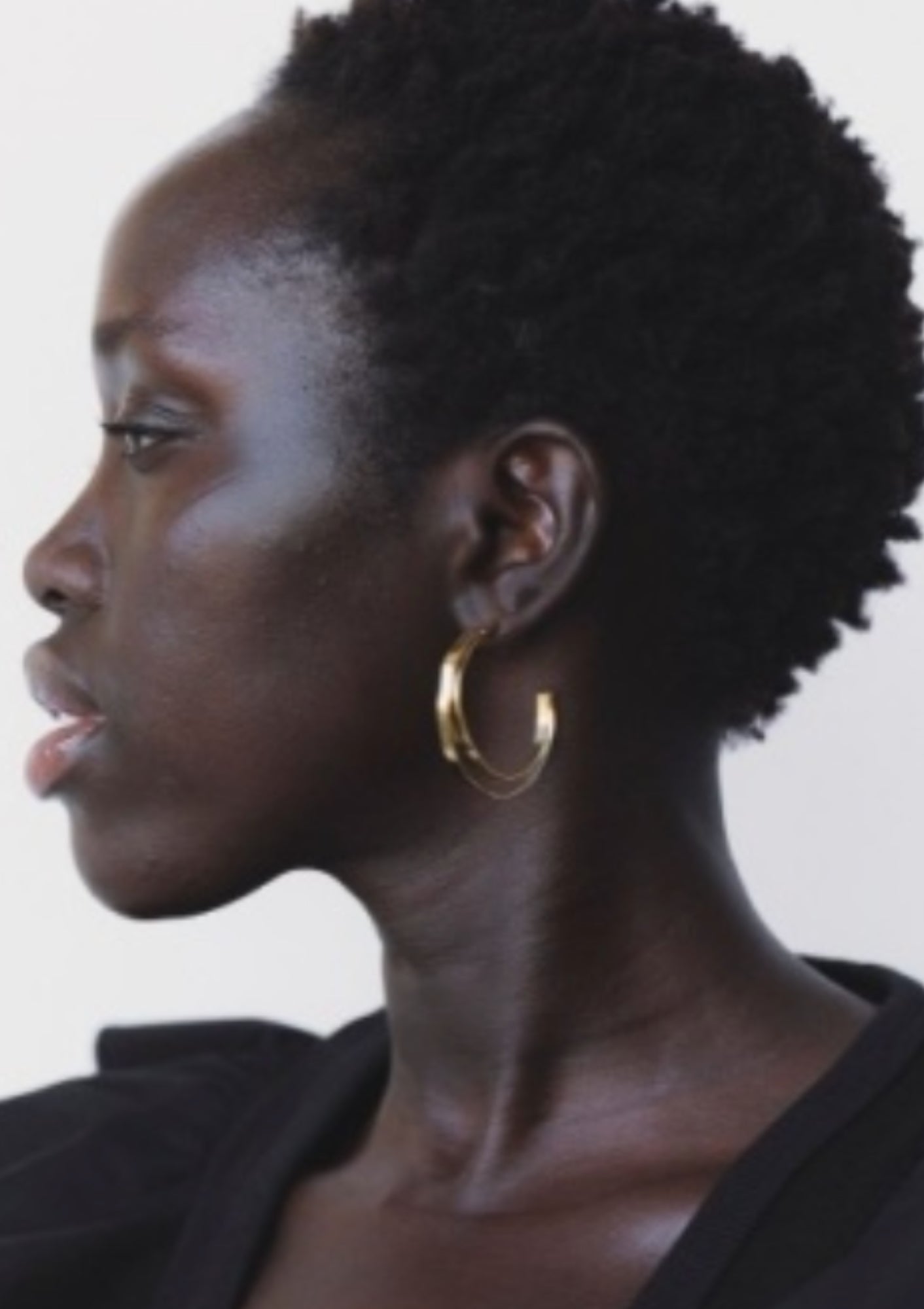 Soko Gold Fuliwa Hoops, available at Diani.