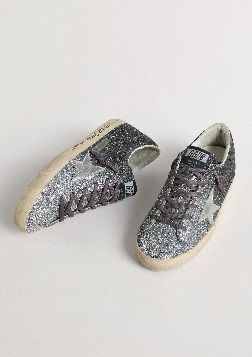 Superstar Sneaker Glitter Upper Metallic Star | Silver/Black