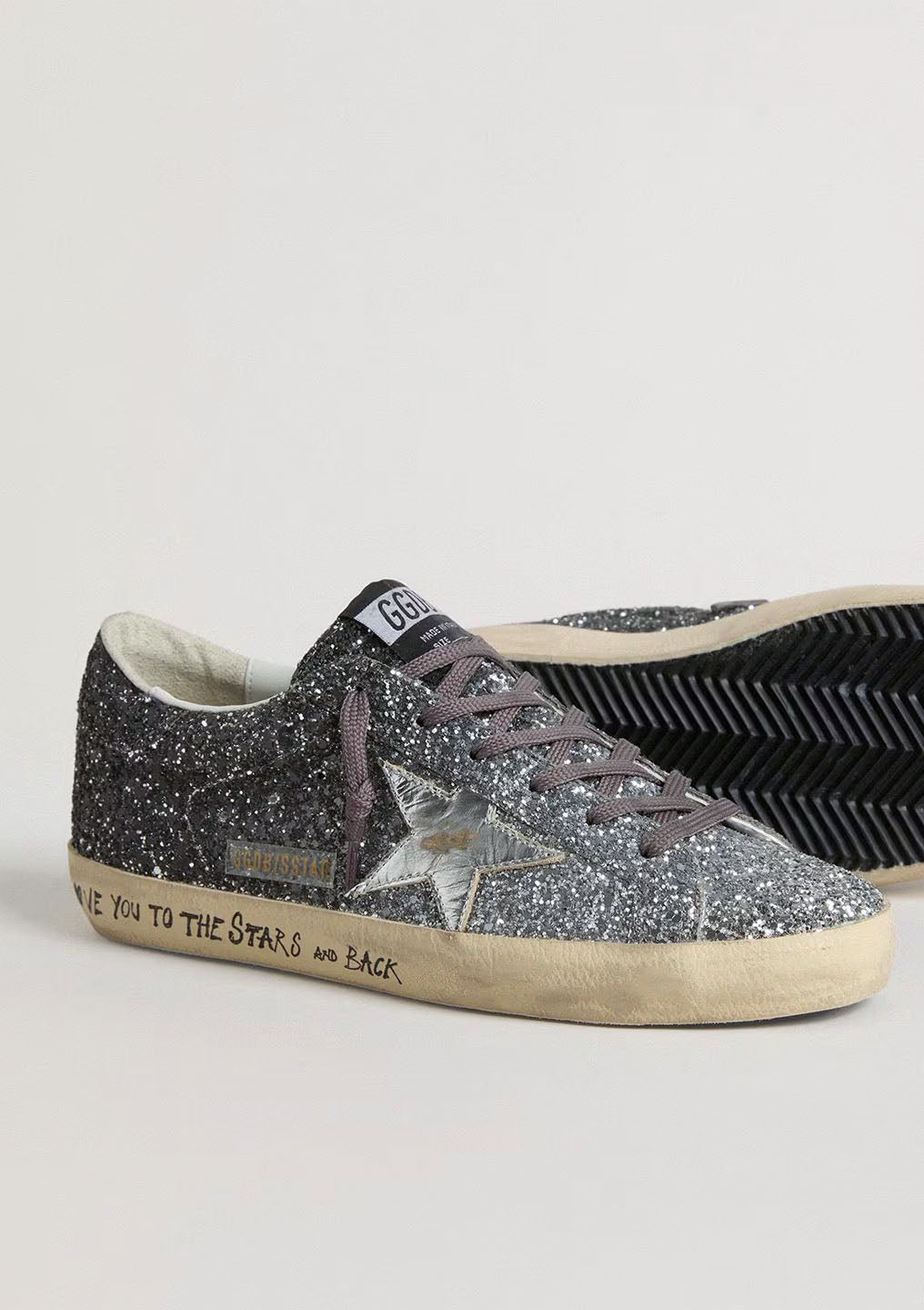 Superstar Sneaker Glitter Upper Metallic Star | Silver/Black