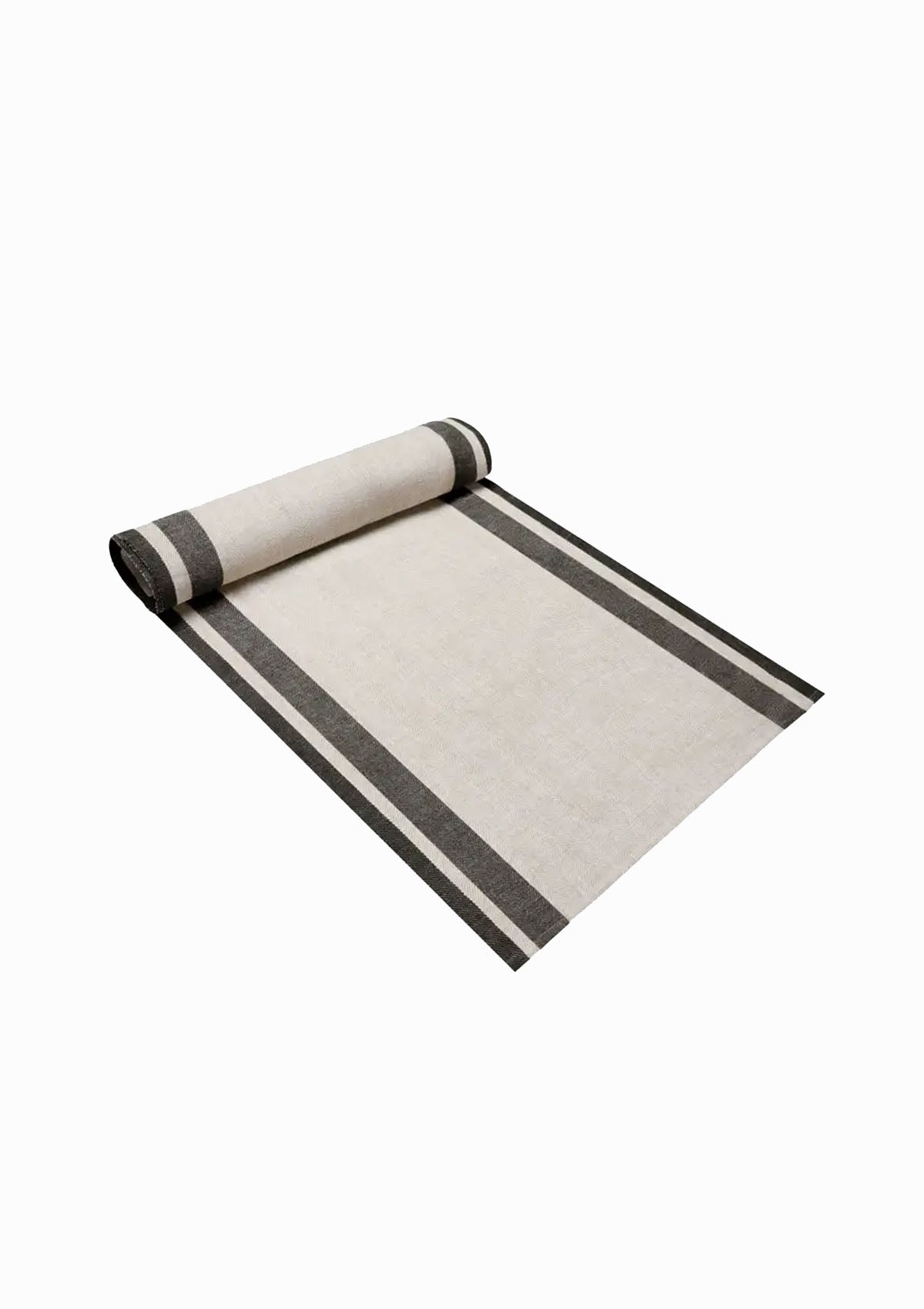 Gordes Table Runner, Natural/Charcoal | 20"x72"