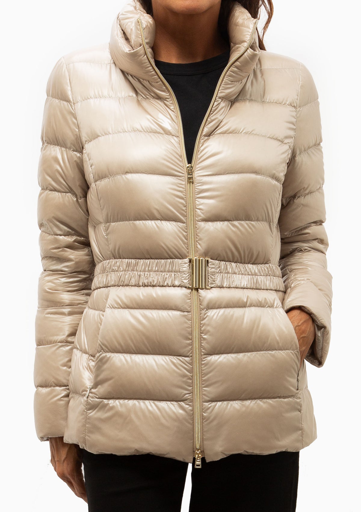 Ultralight Nylon Claudia Jacket | Champagne
