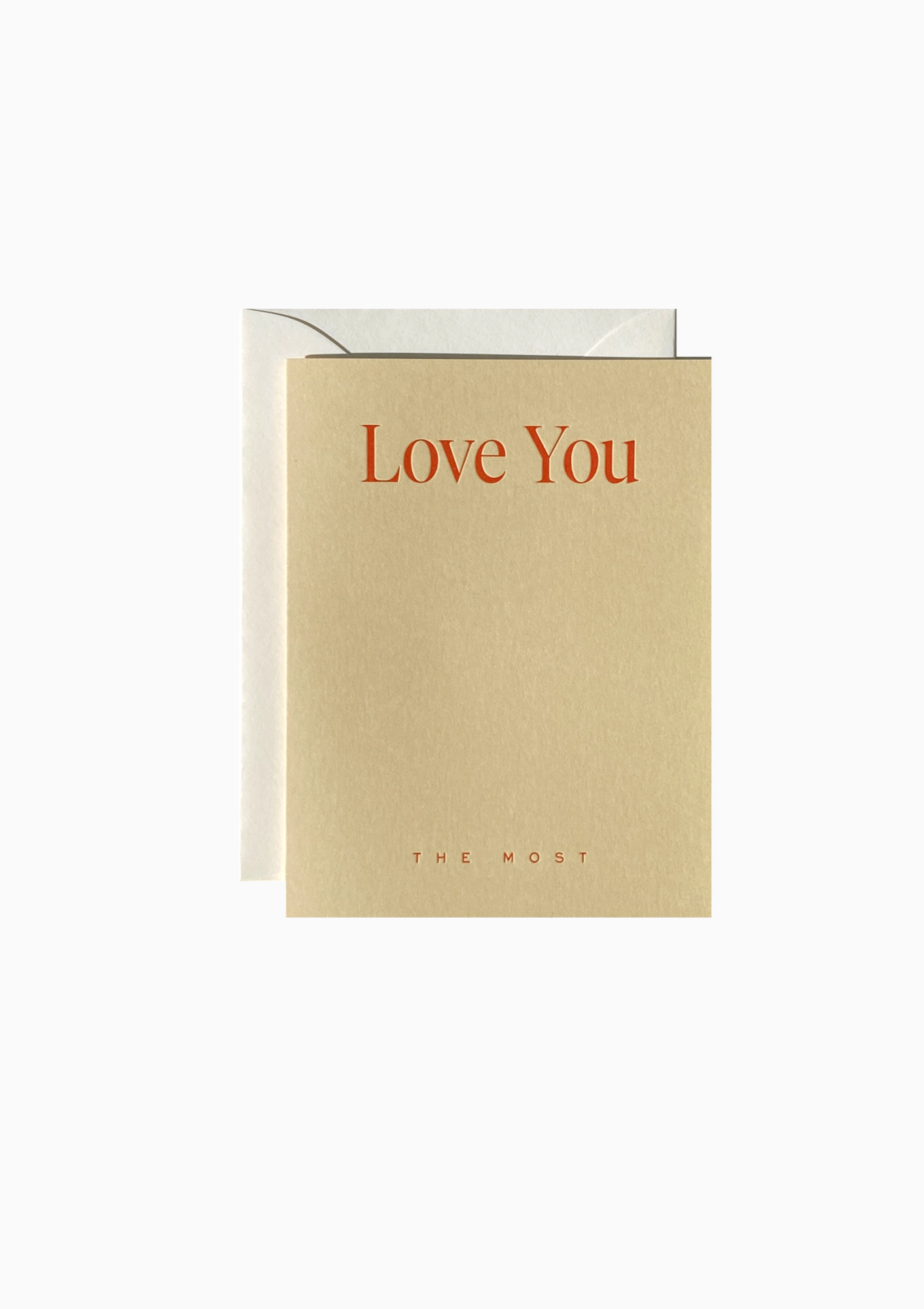 Love You the Most No. 33 Greeting Card | Sand