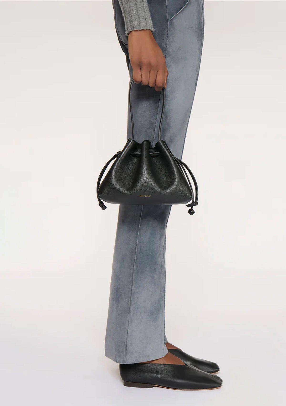 Drawstring Pouchette | Black