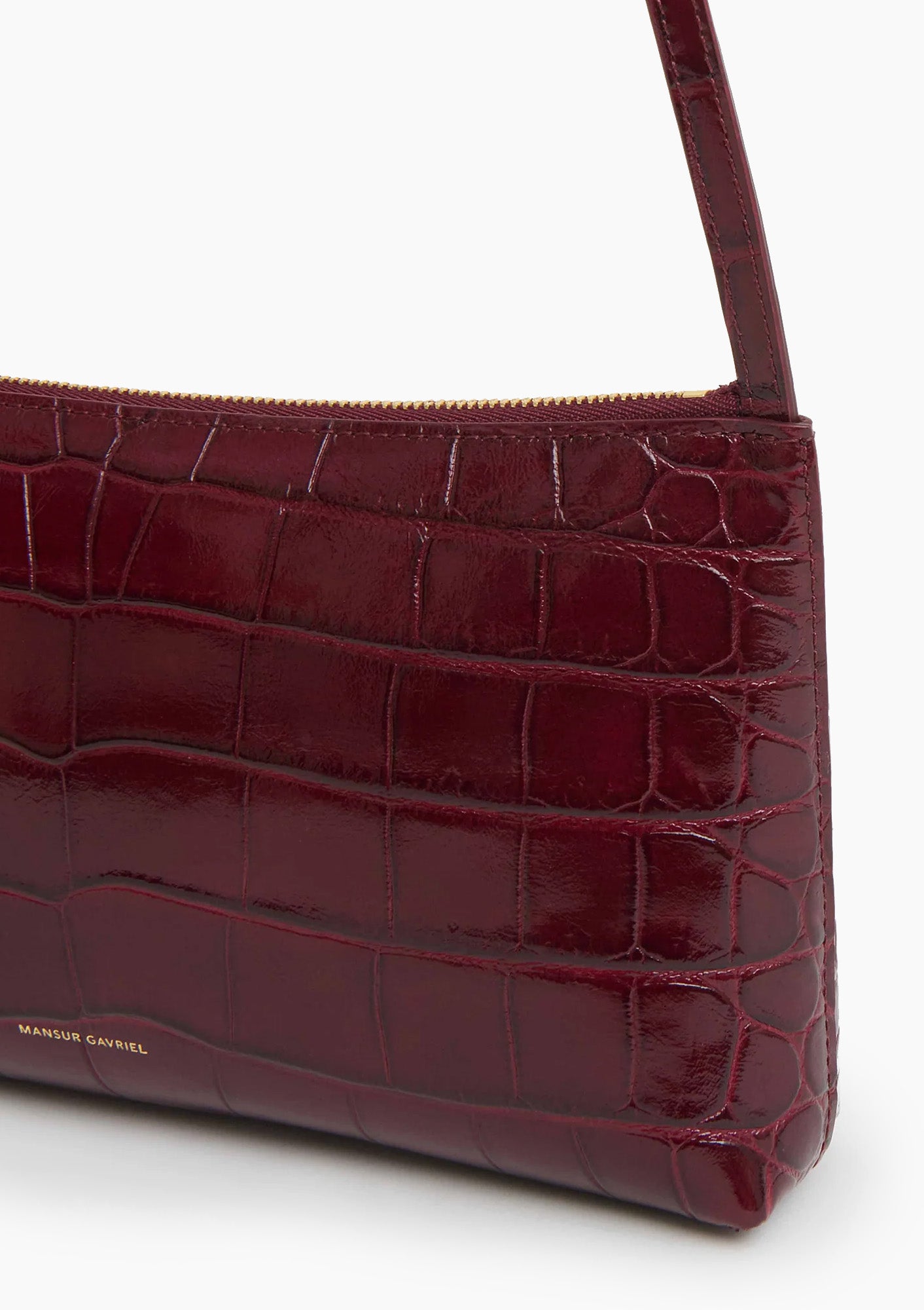 Gaia Shoulder Bag | Oxblood Croc