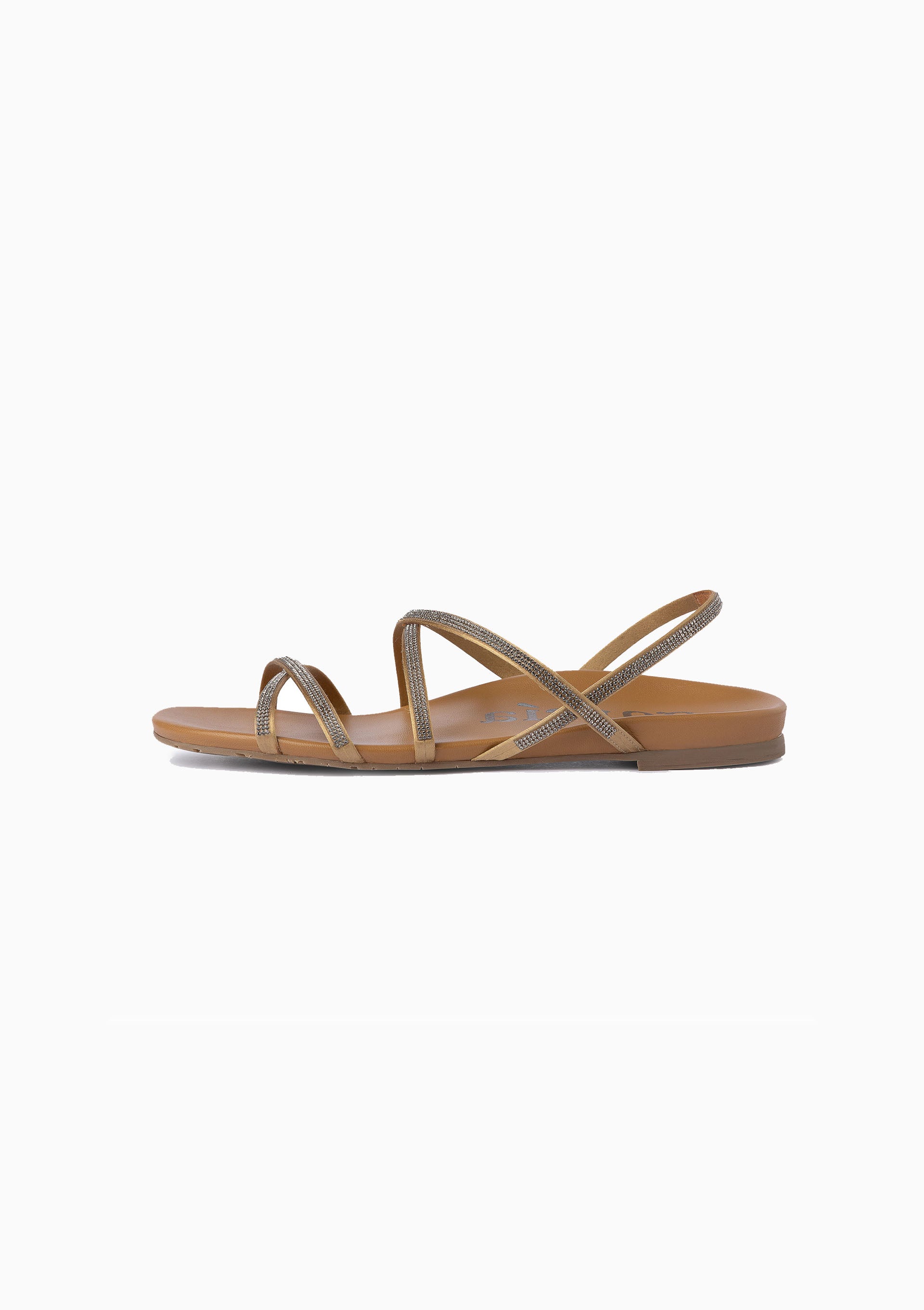 Bera Sandal | Brulee Satin Greige
