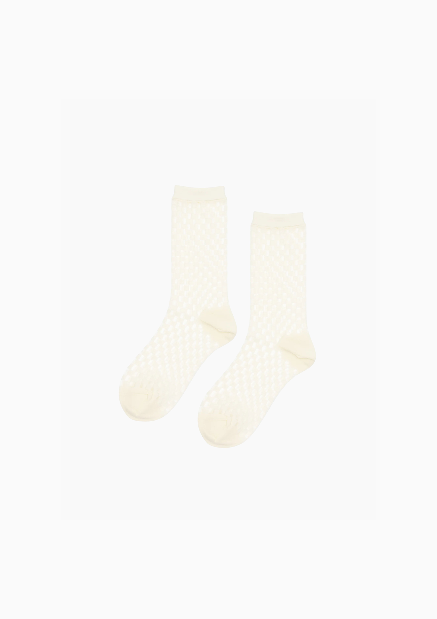 Anise Sheer Crew Socks | Ivory