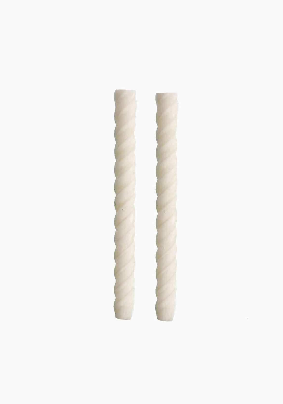 Rope Candles Pair 10" | Cream