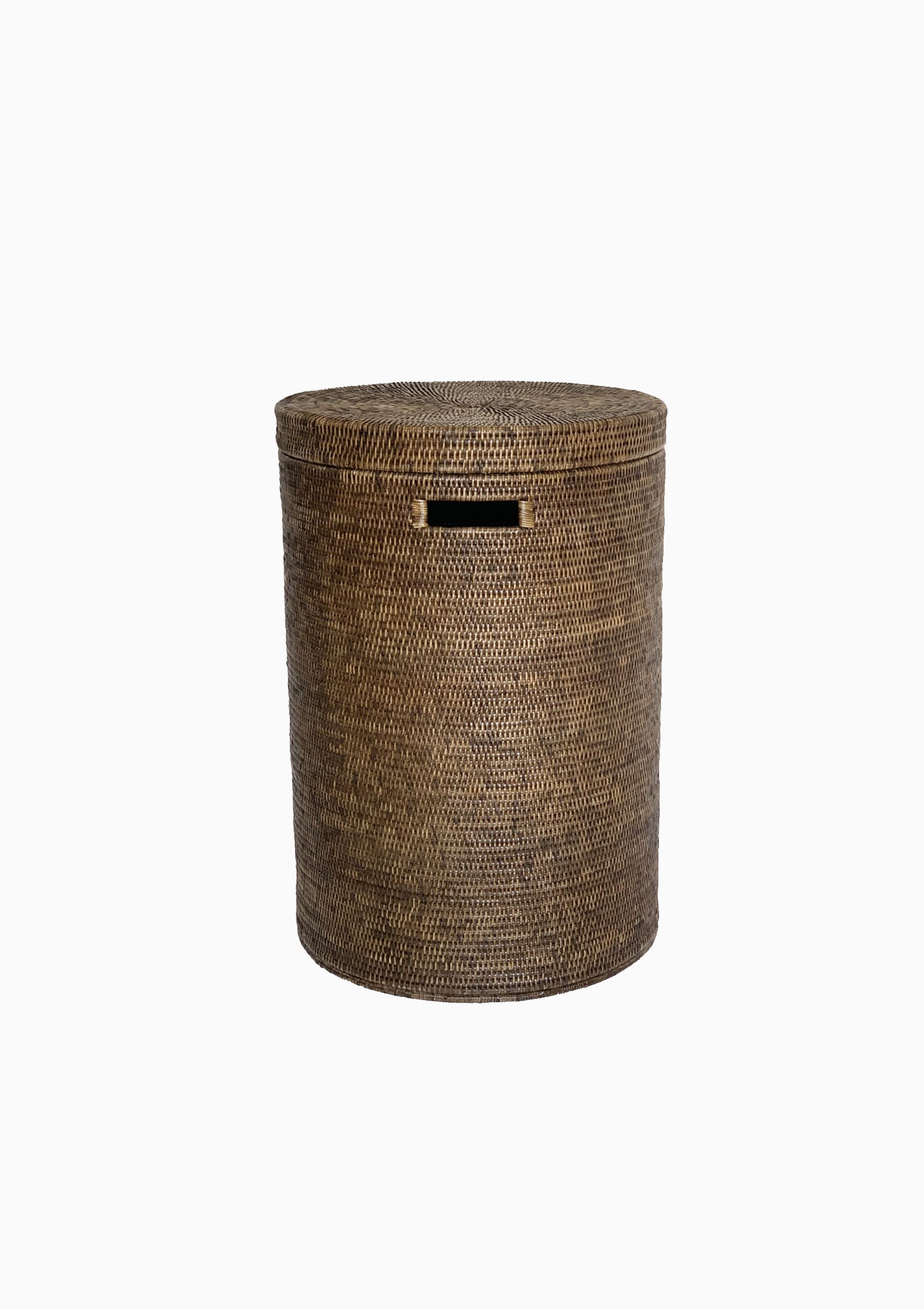 Round Rattan Laundry Hamper | Large