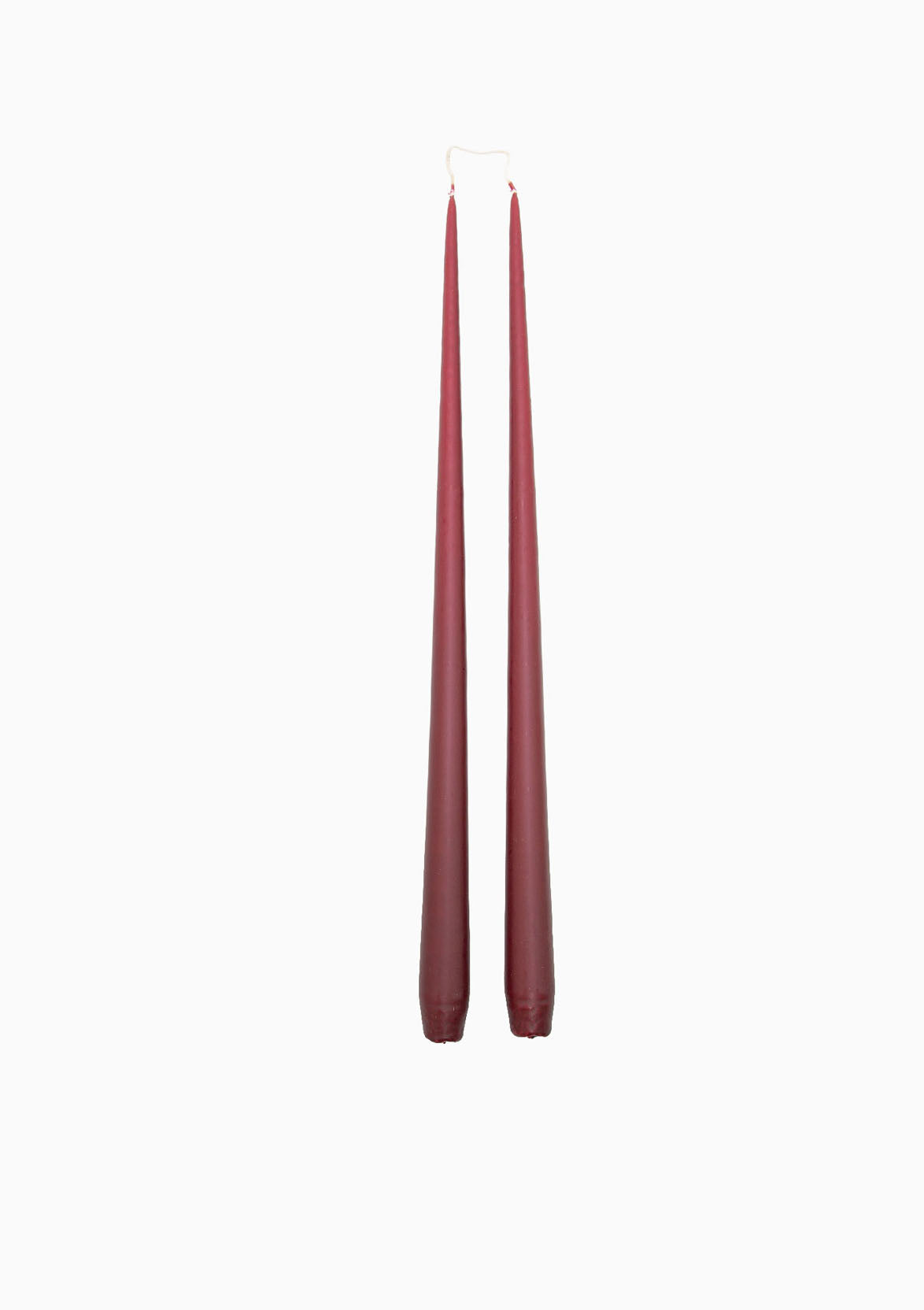 Tall Taper Candles Pair 12" | Deep Wine