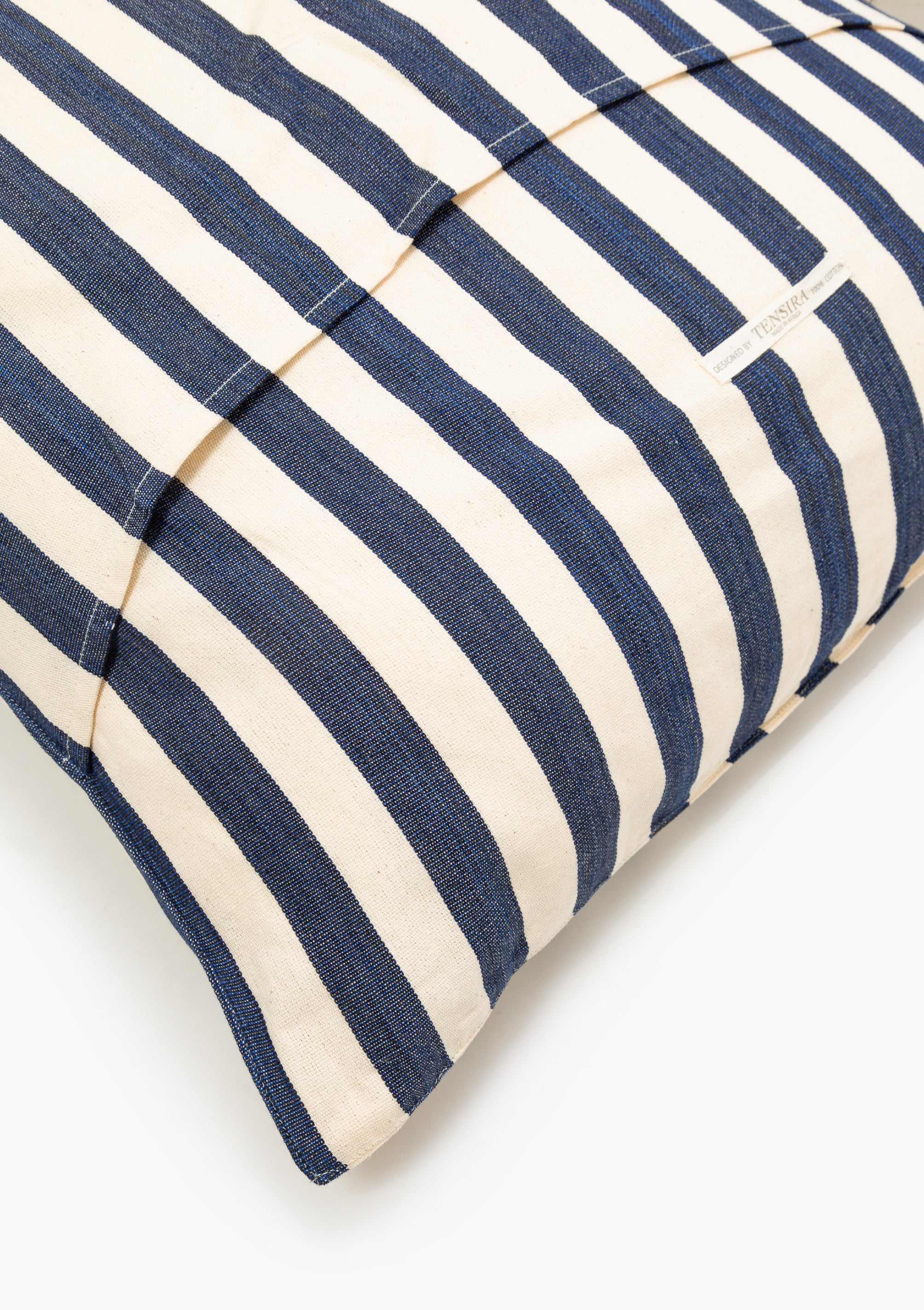 New Headboard Cushion, Navy/Off White Bold Stripe | 24" x 32"