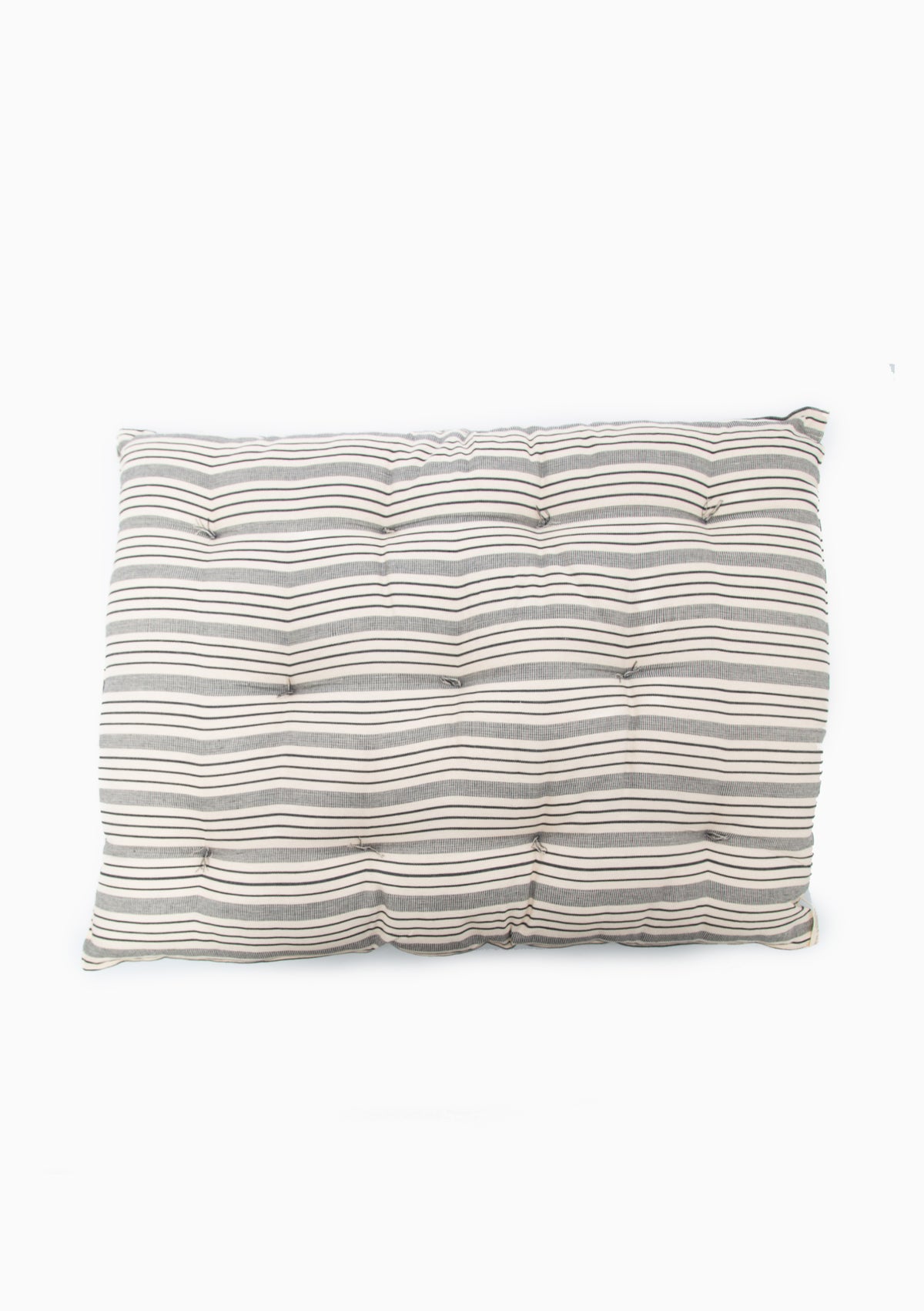 New Small Pet Bed, Natural/Navy Quad Stripe | 24" x 33"