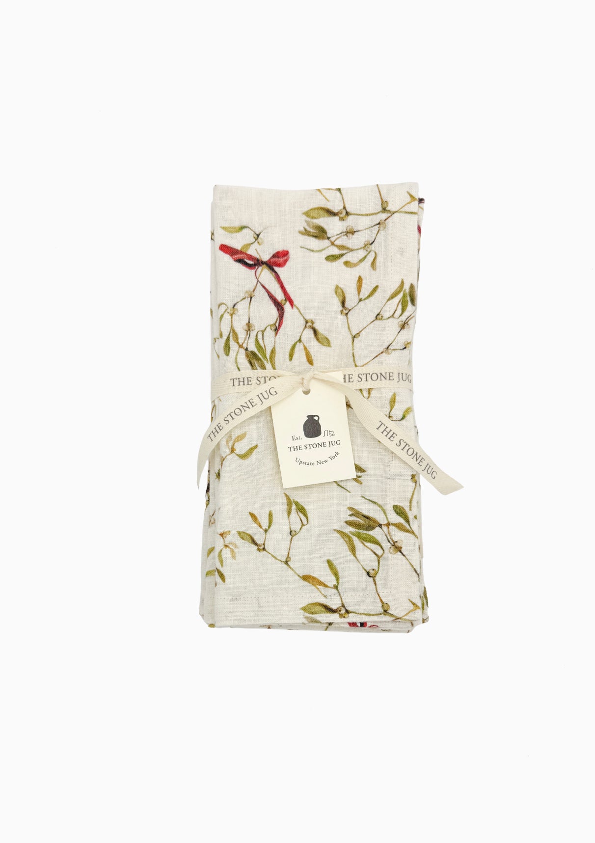 Mistletoe 100% Stone Washed Linen Napkin | Set Of 4