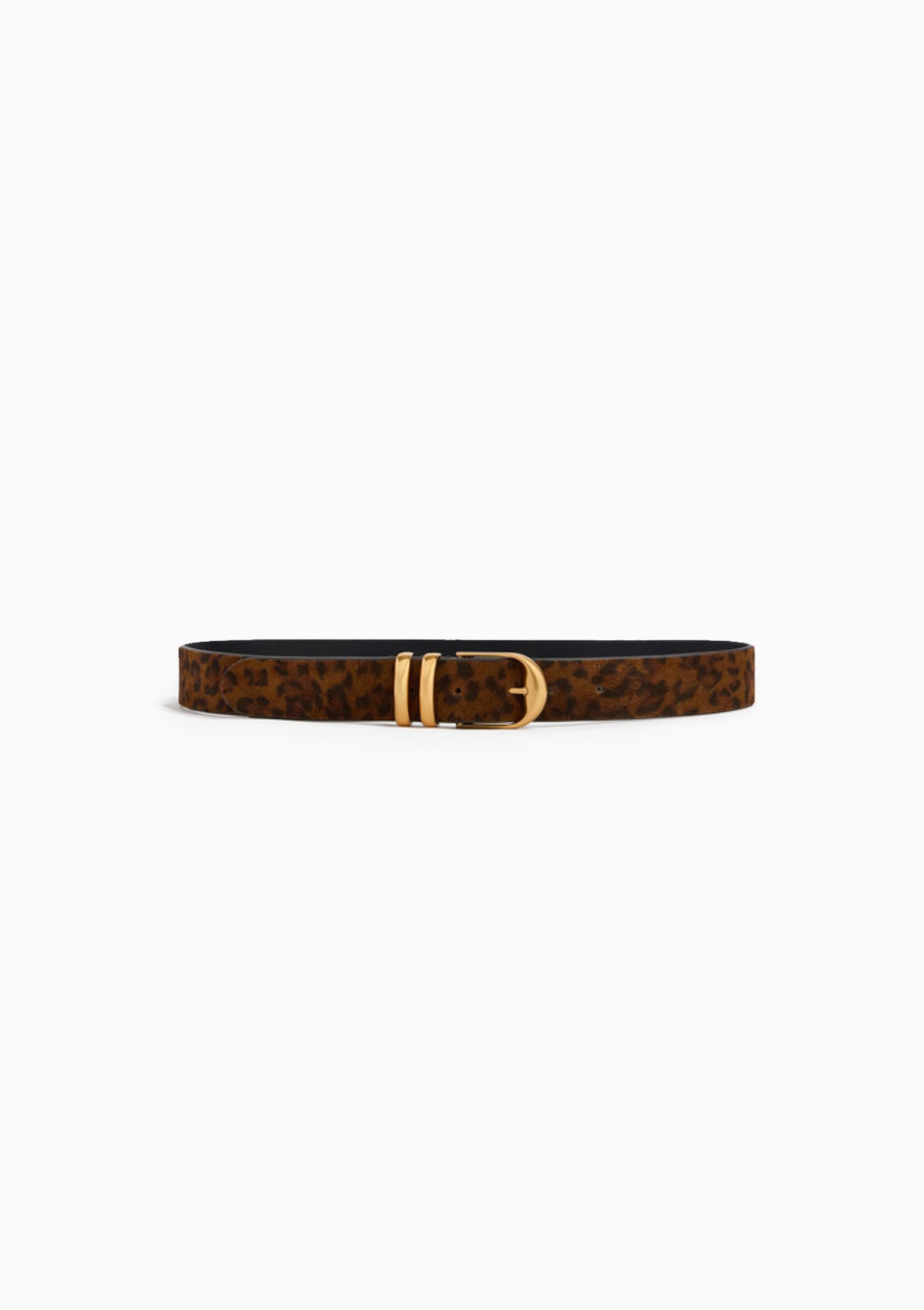 Leopard Leather Belt 30mm | Fauve