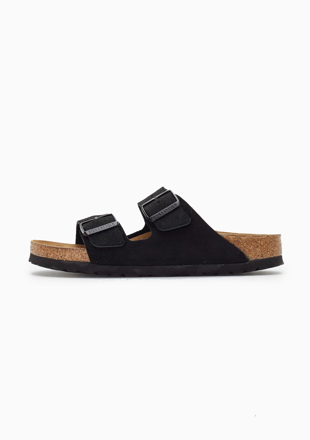Birkenstock Black Suede Two-Buckle Sandals BIRKENSTOCK OITA SLIDE SANDAL - BLACK - SUEDE – Plaza Shoe Store main image 4