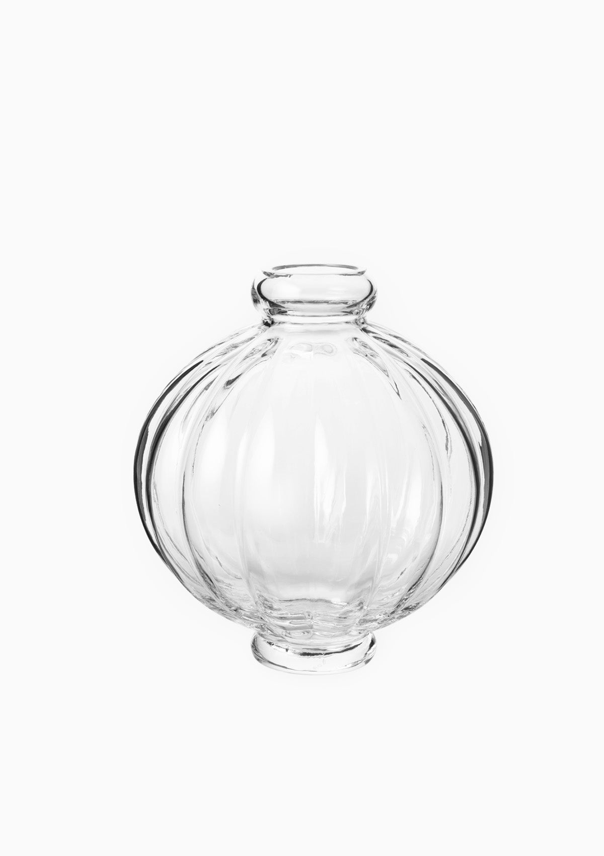 Balloon Vase, Clear, 2.5"/9"Dx10"H
