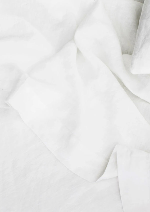 Linen Flat Sheet | White