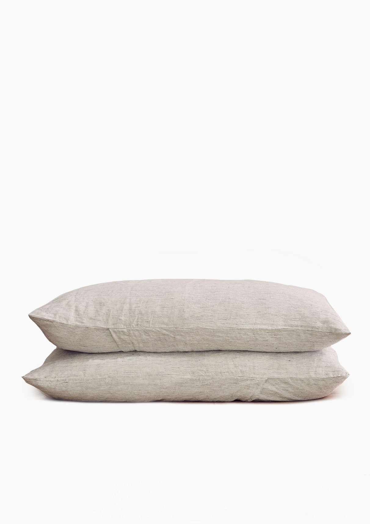 Linen Pillowcases King Set | Pinstripe