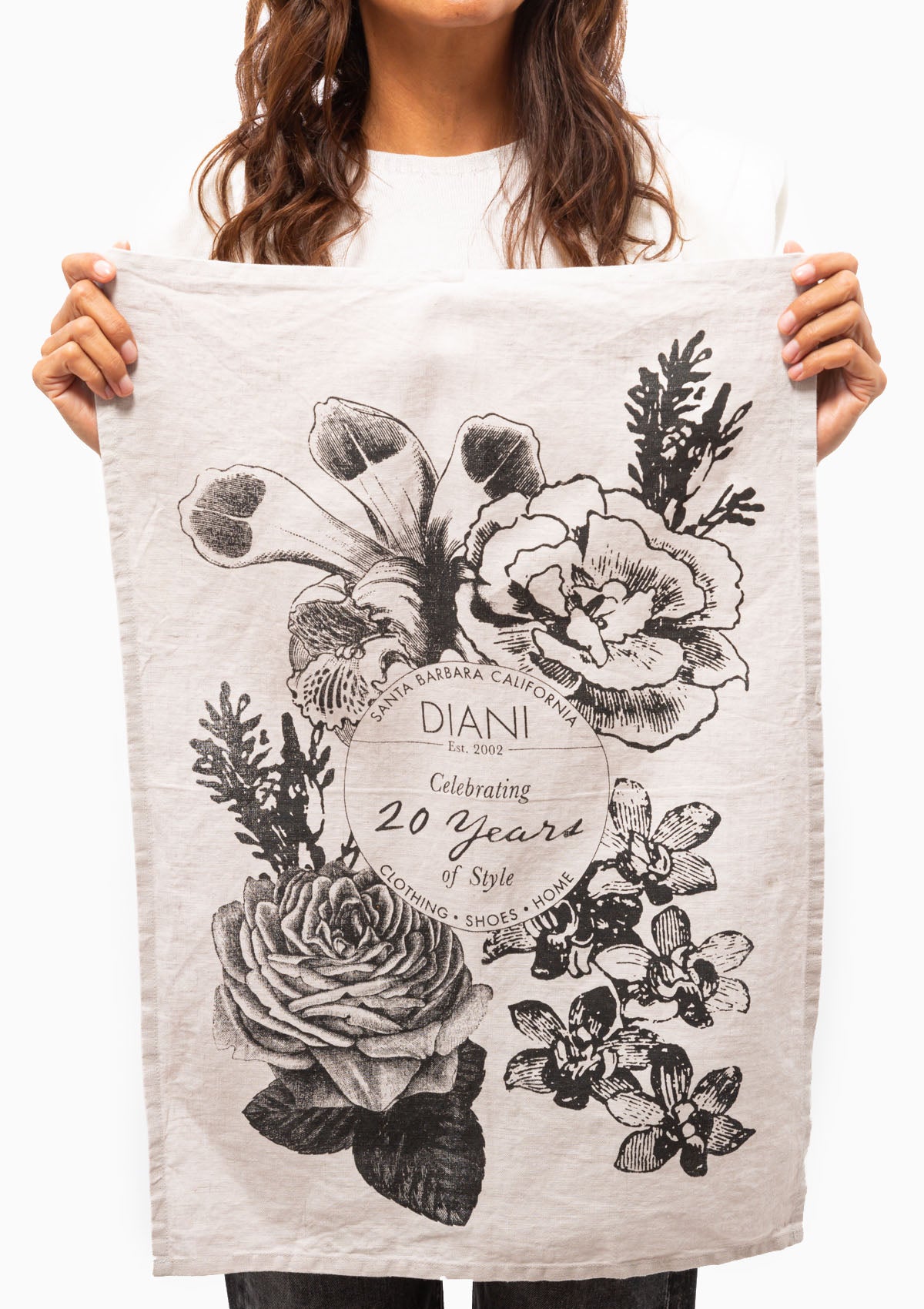 DIANI 20th Anniversary Linen Tea Towel