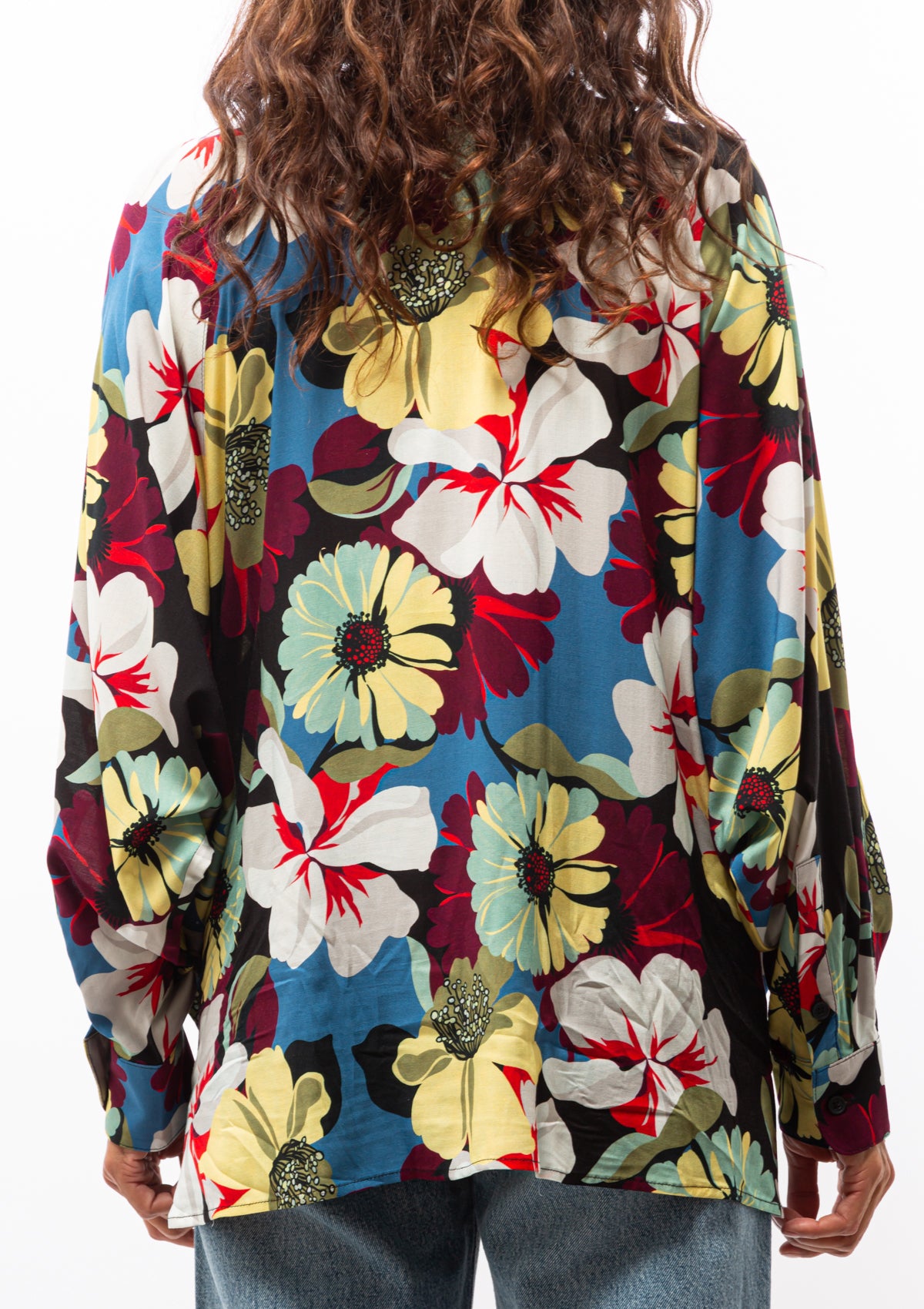 Blocked Kimono Blouse | Multi Floral