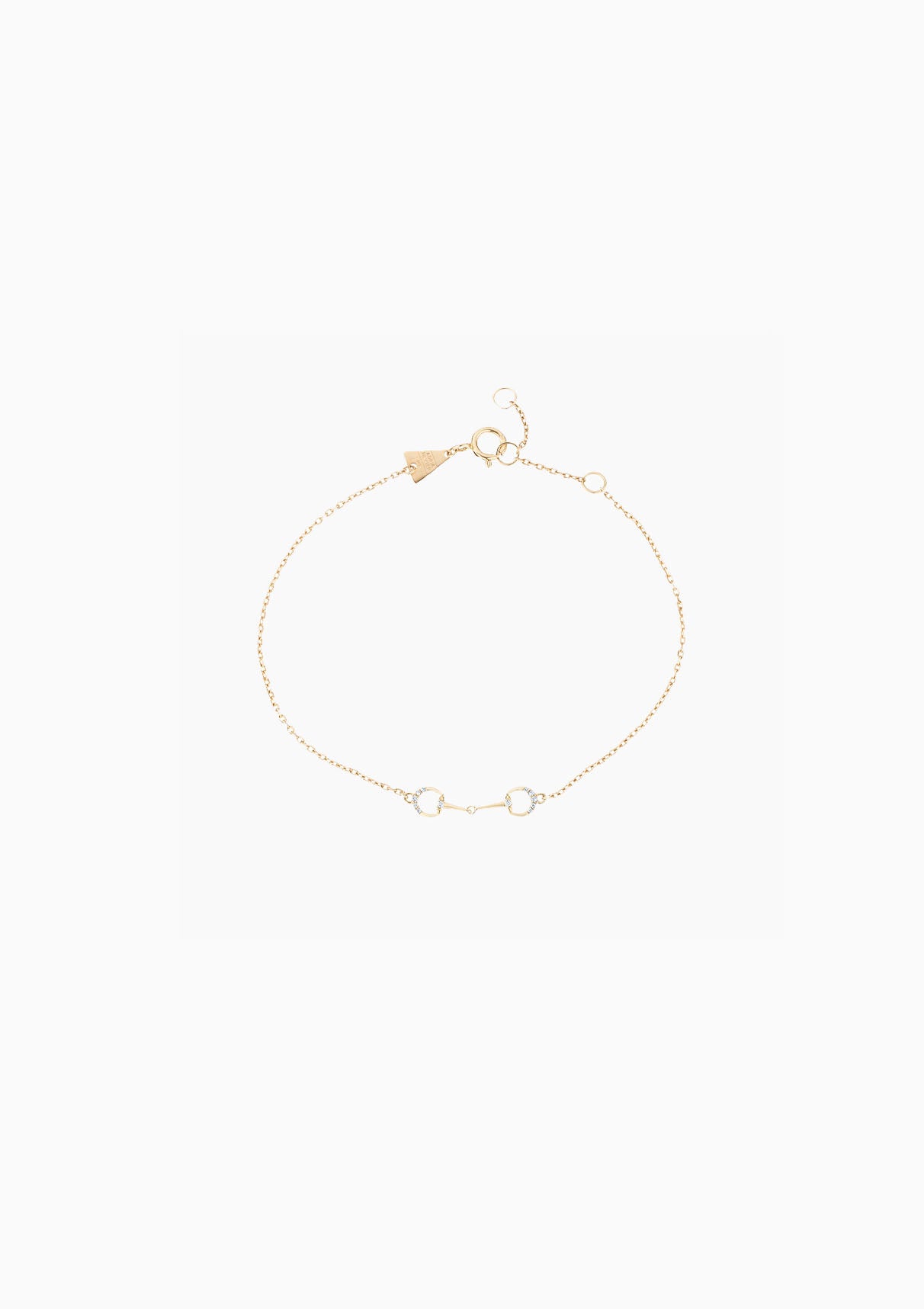 Pave Horsebit Bracelet | Yellow Gold