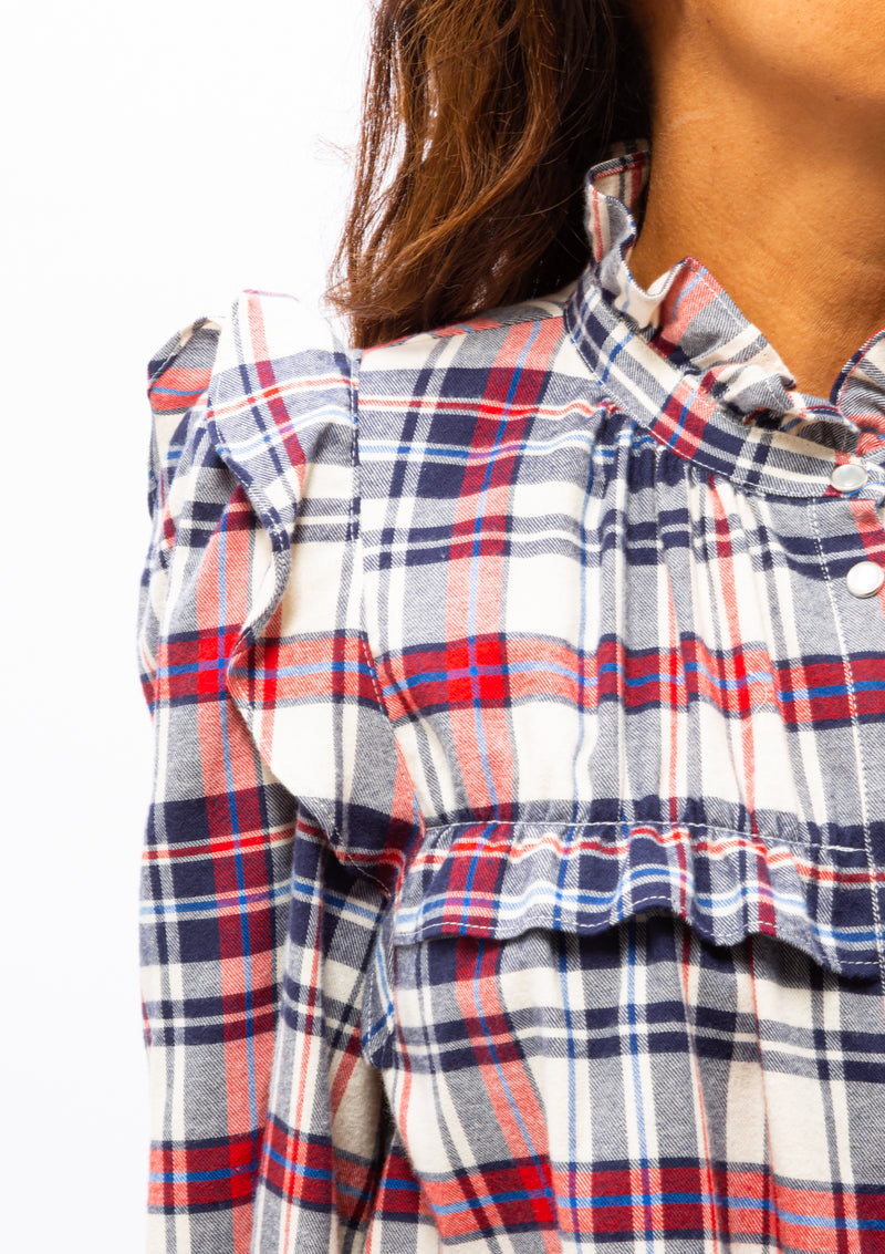 Idety Checked Shirt | Blue/ Red