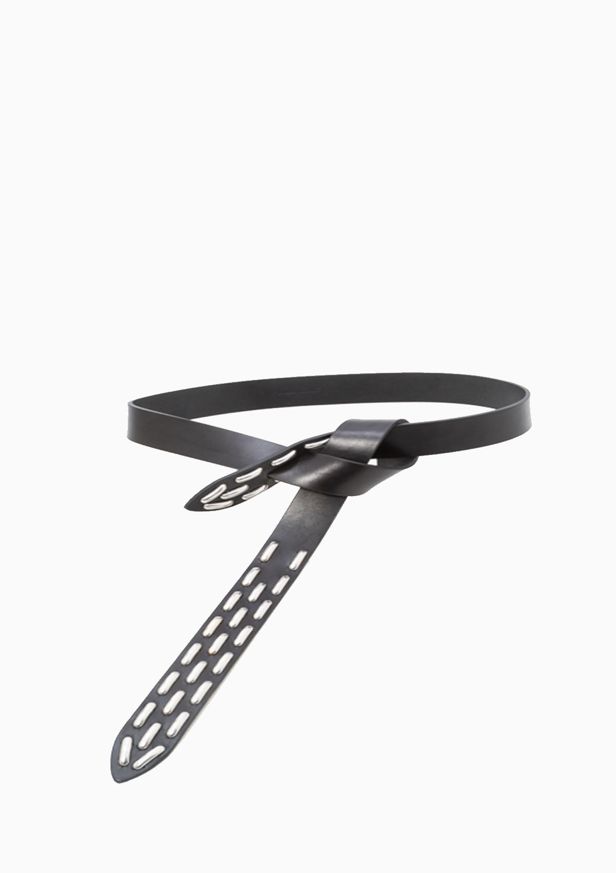Isabel Marant Lecce Black Knotted Leather Belt Isabel Marant Lecce Belt in Chocolate – Hampden Clothing main image 4