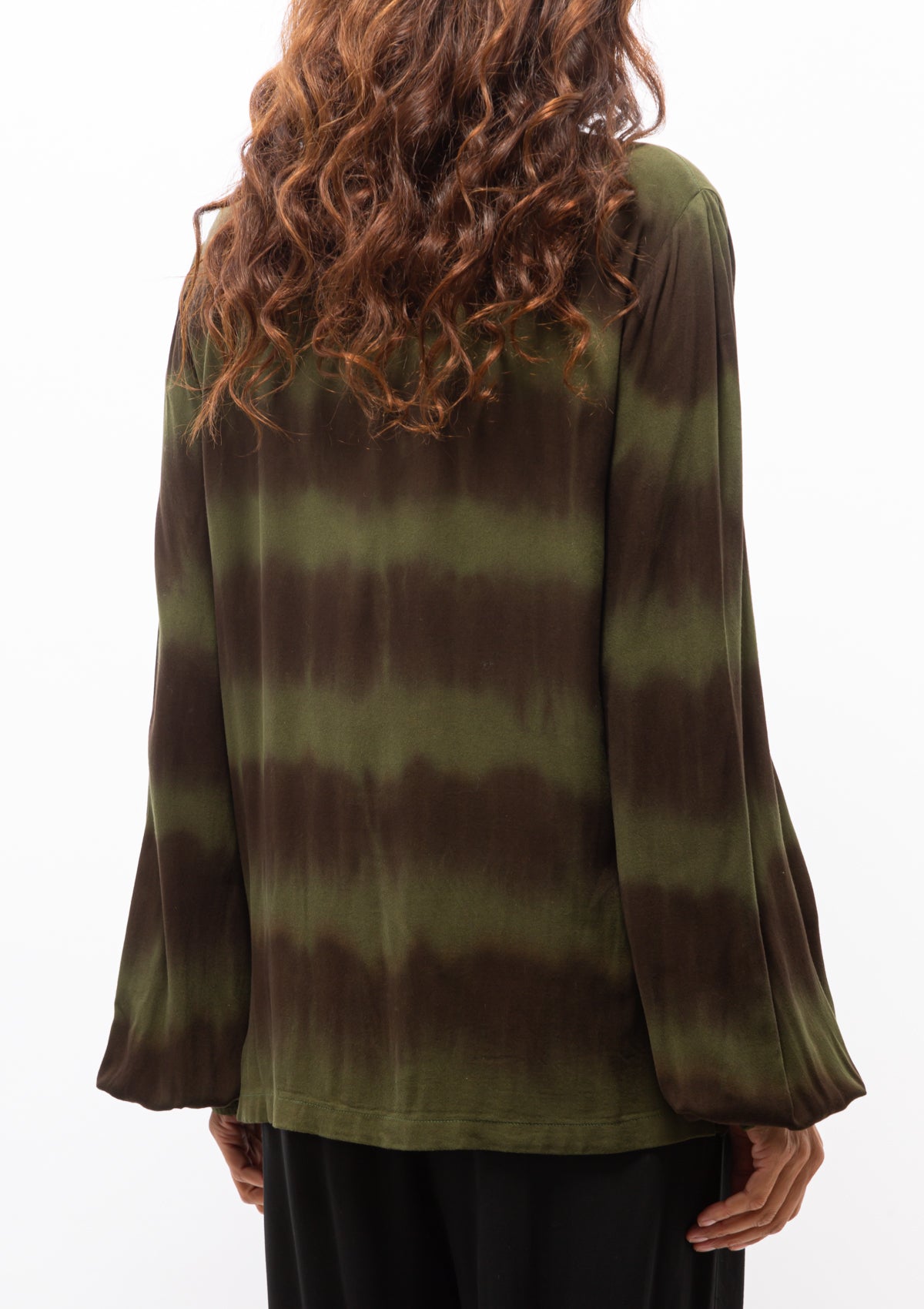 Ghost Ranch Soft Twill Blouse TD | Forest Black & Stripes