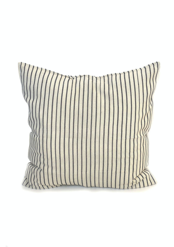 Cushion, Natural/Navy Stripe | 20" x 20"