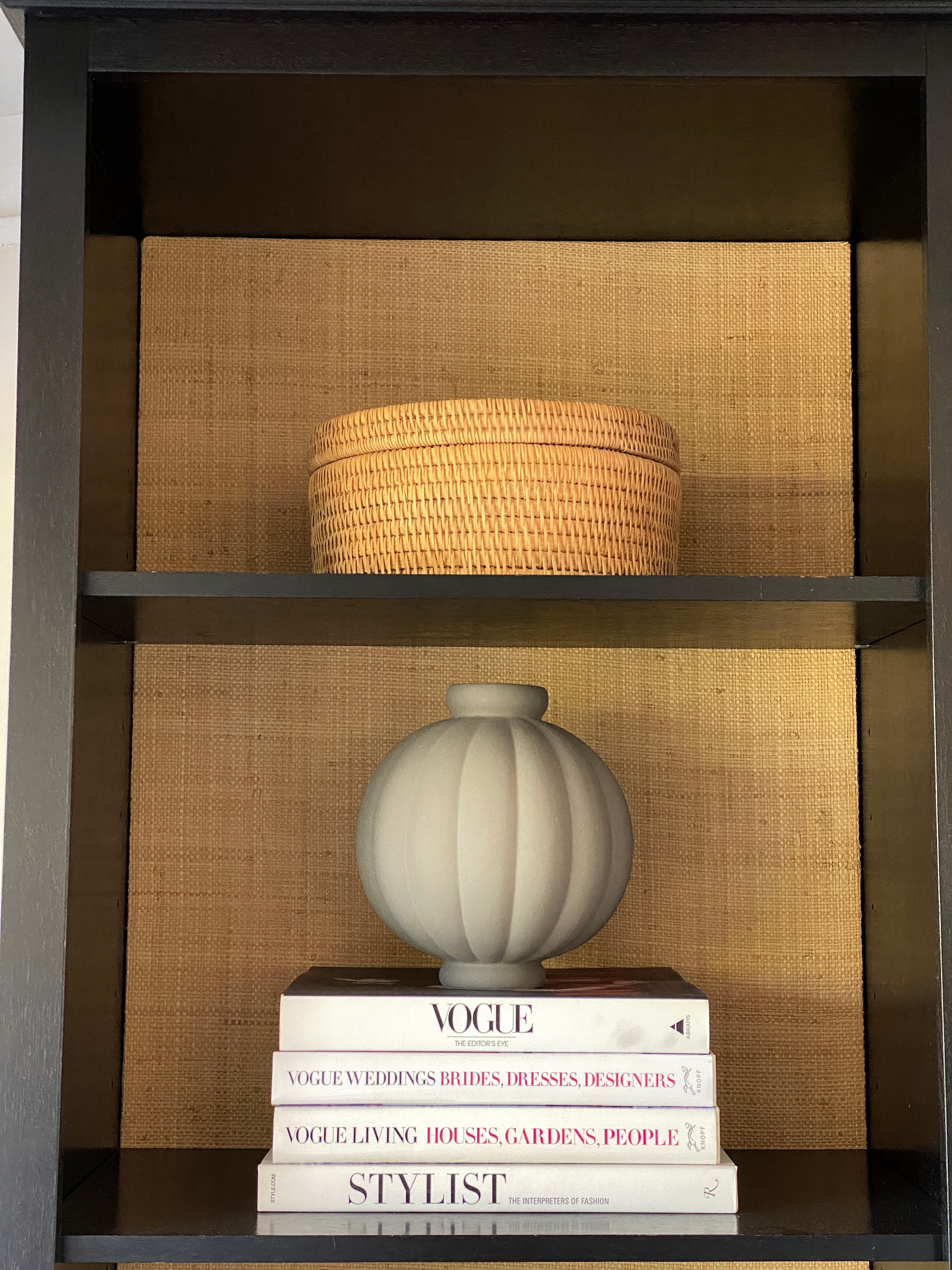 Ceramic Balloon Vase, Sanded Grey | 2.5"/9" x 10"