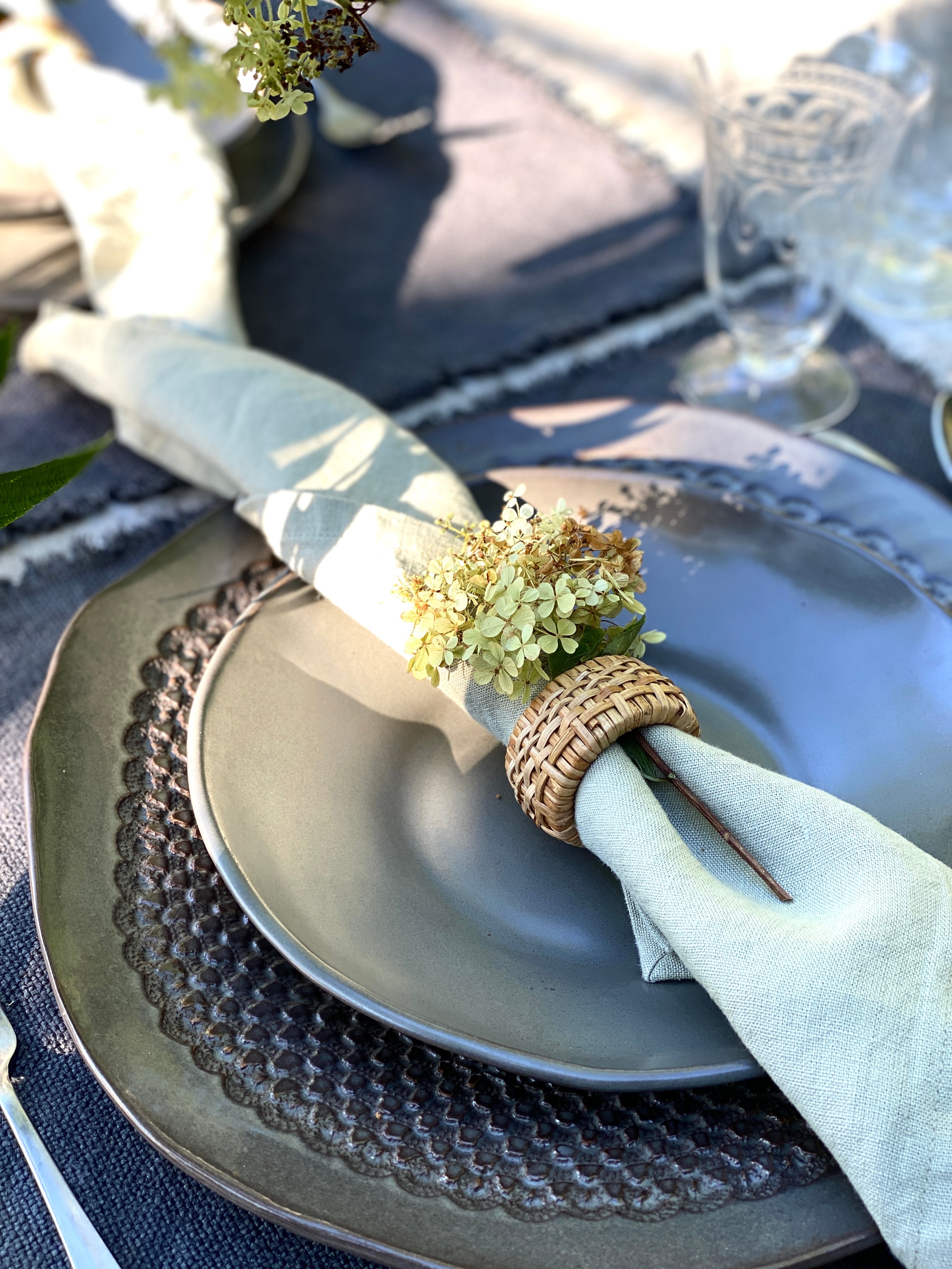 Sage Brush 100% Stone Washed Linen Napkin | Set Of 4