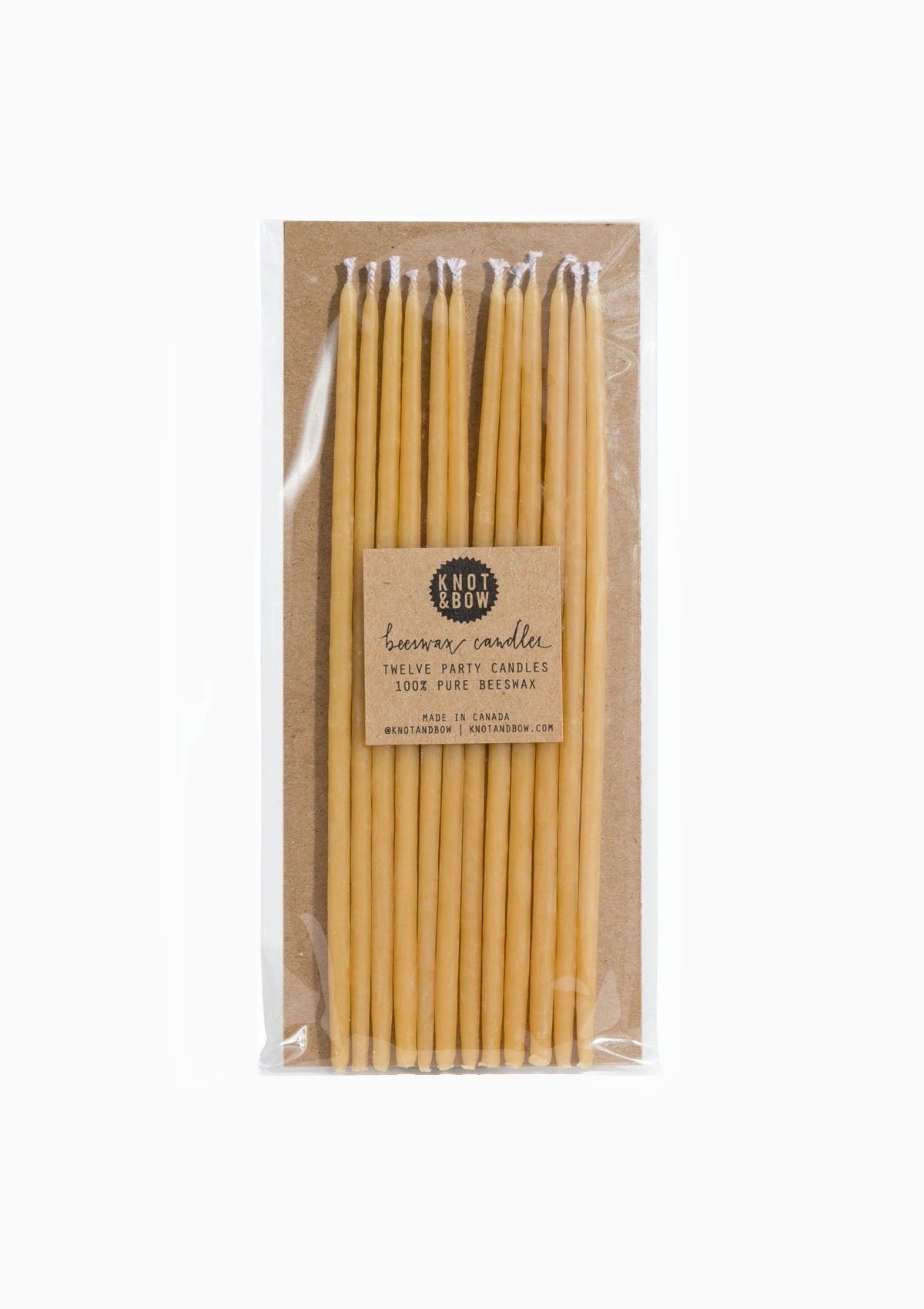 Tall Beeswax Birthday Candles | Natural