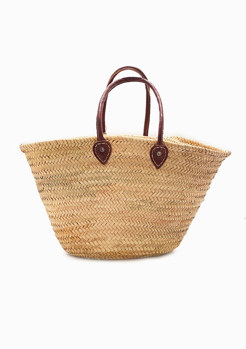 Leather Strap Shopping Basket