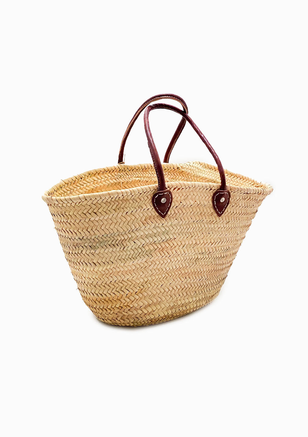 Leather Strap Shopping Basket