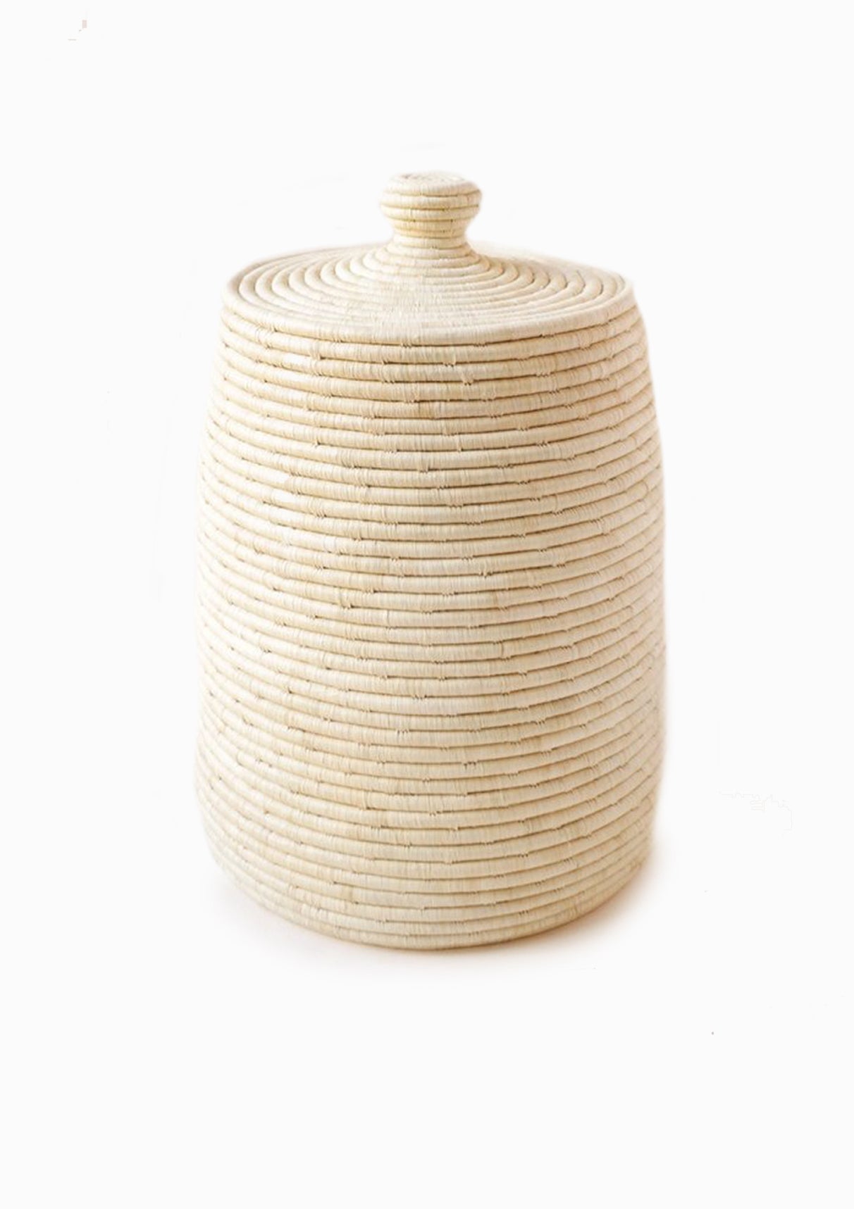 Raffia Lidded Basket | Natural