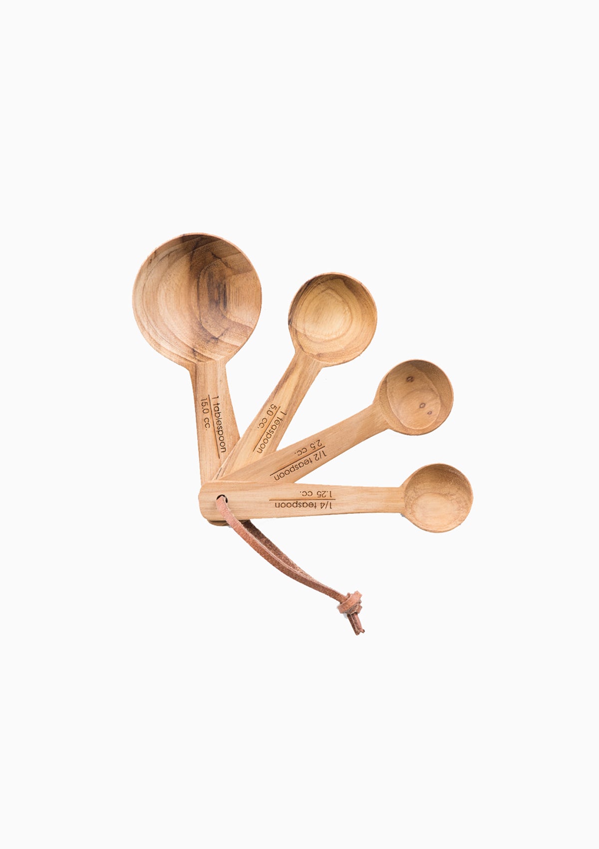 Teak Round Measuring Spoons