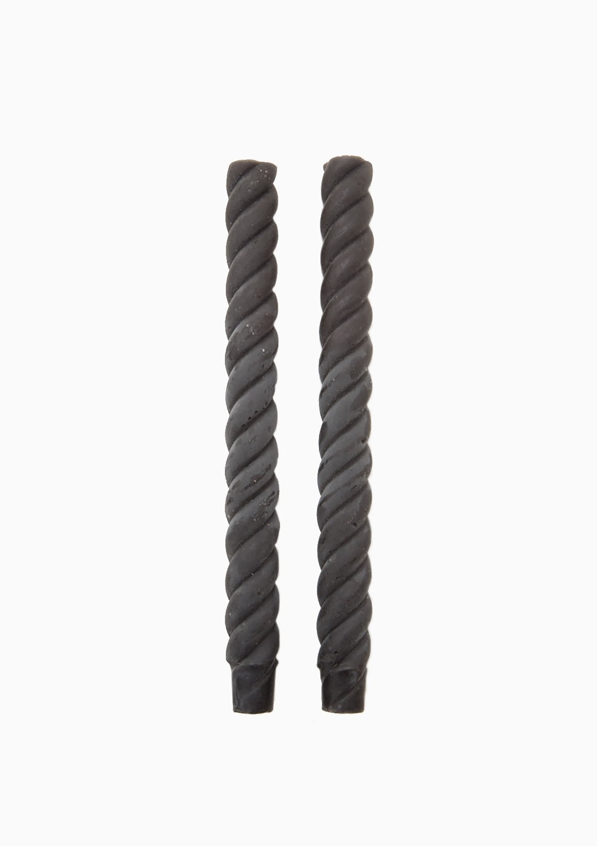 Rope Candles Pair 10" | Black