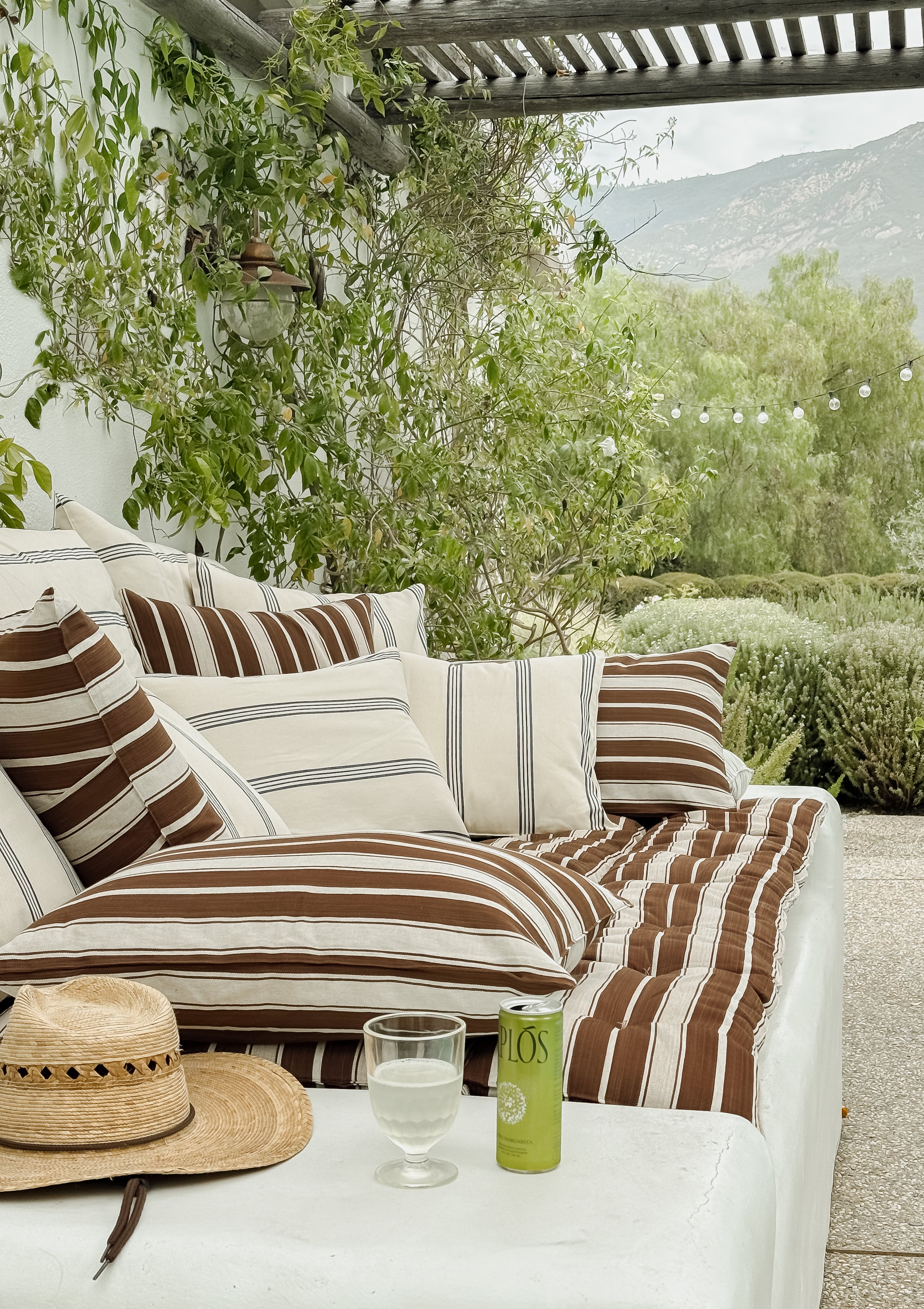 The Tan & Blue Stripe Combo