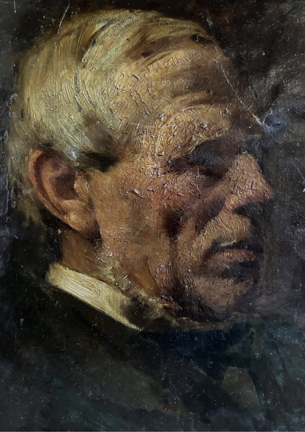 19th Century Gentleman Portrait Oil Panting | 11.5” x 14”