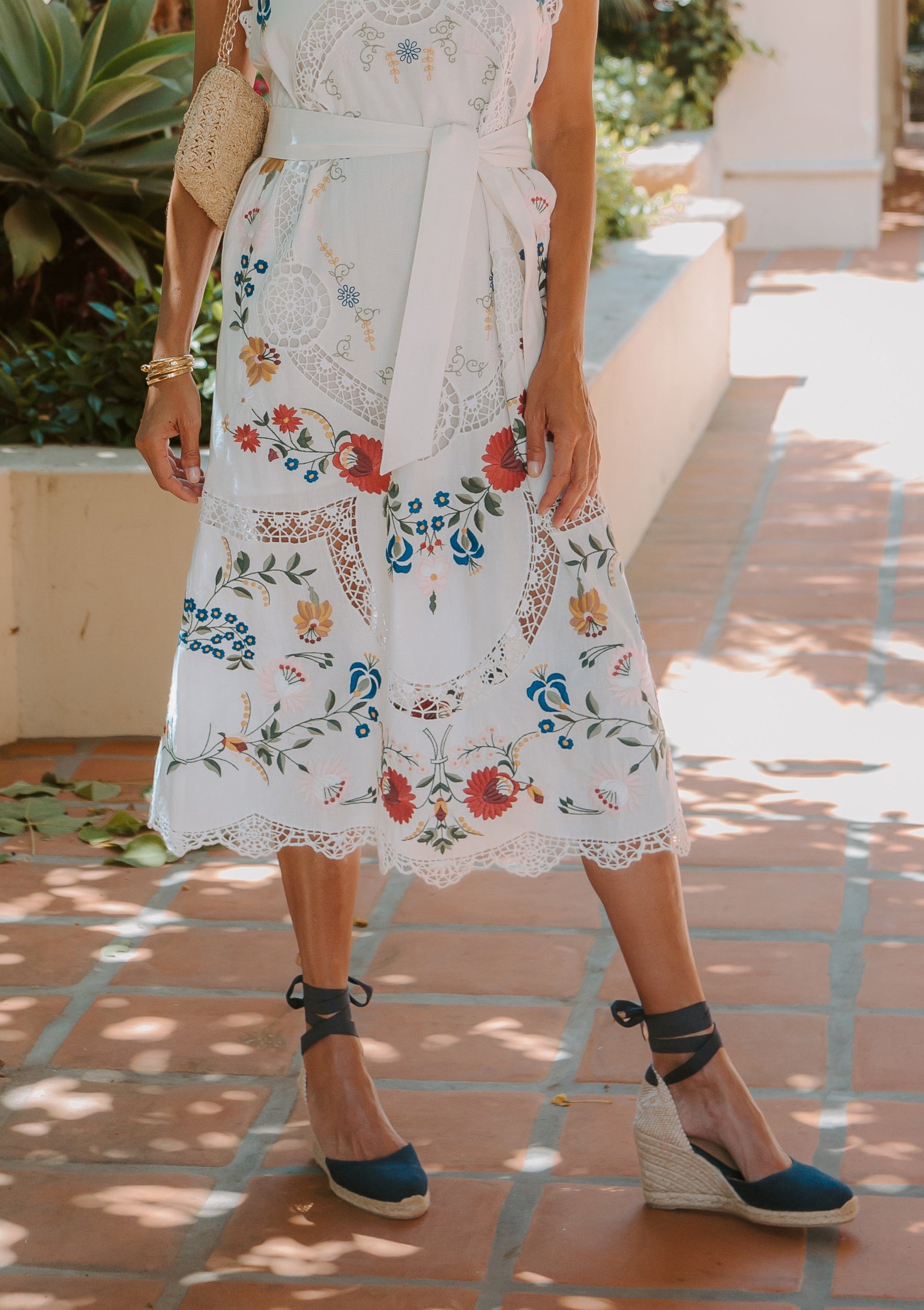Carina Canvas Wedge 3.5" | Azul Oxford