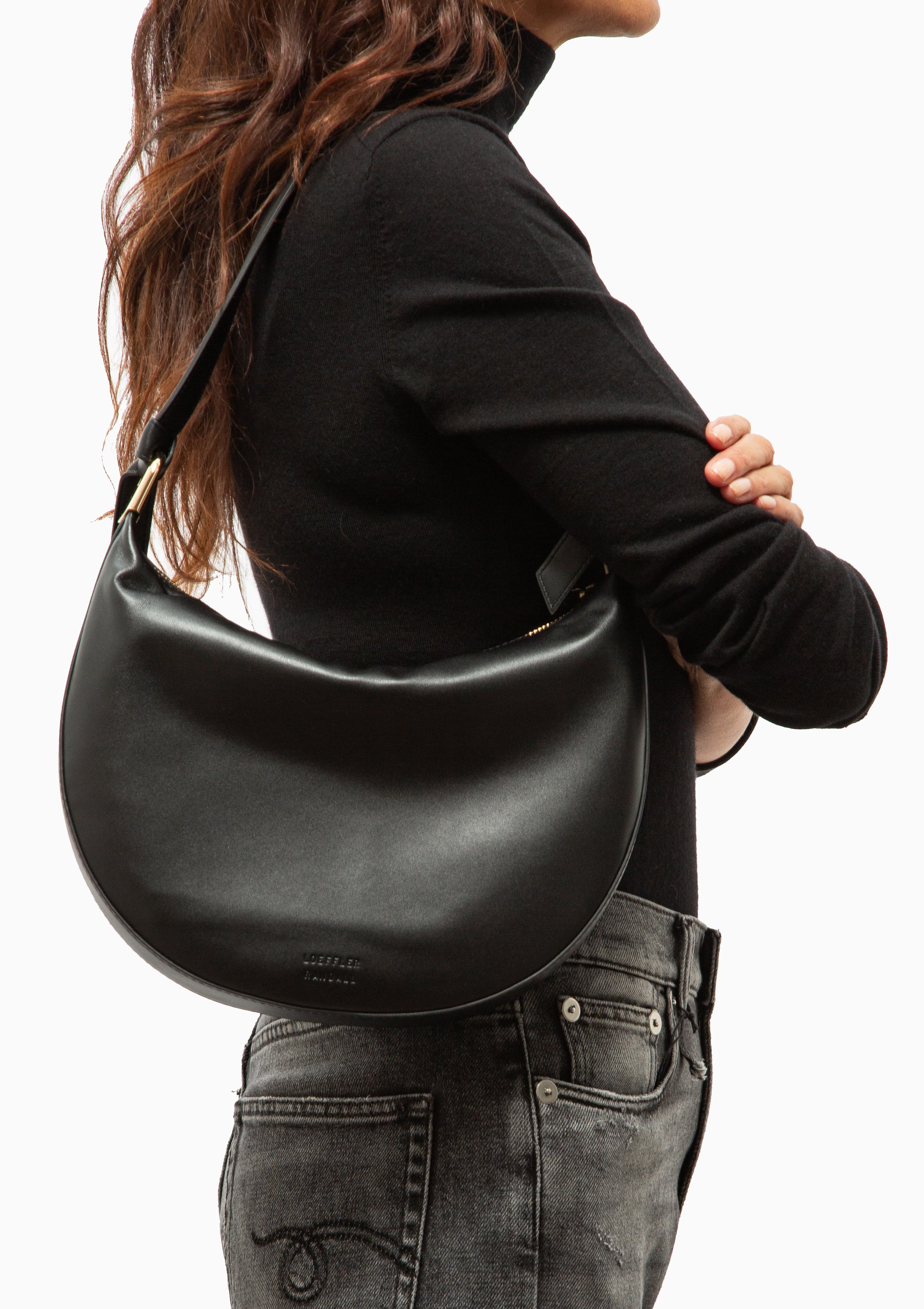 Harlow Leather Shoulder Bag | Black