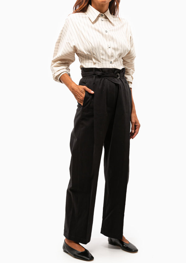 Zillo Belted Trouser | Dark Grey